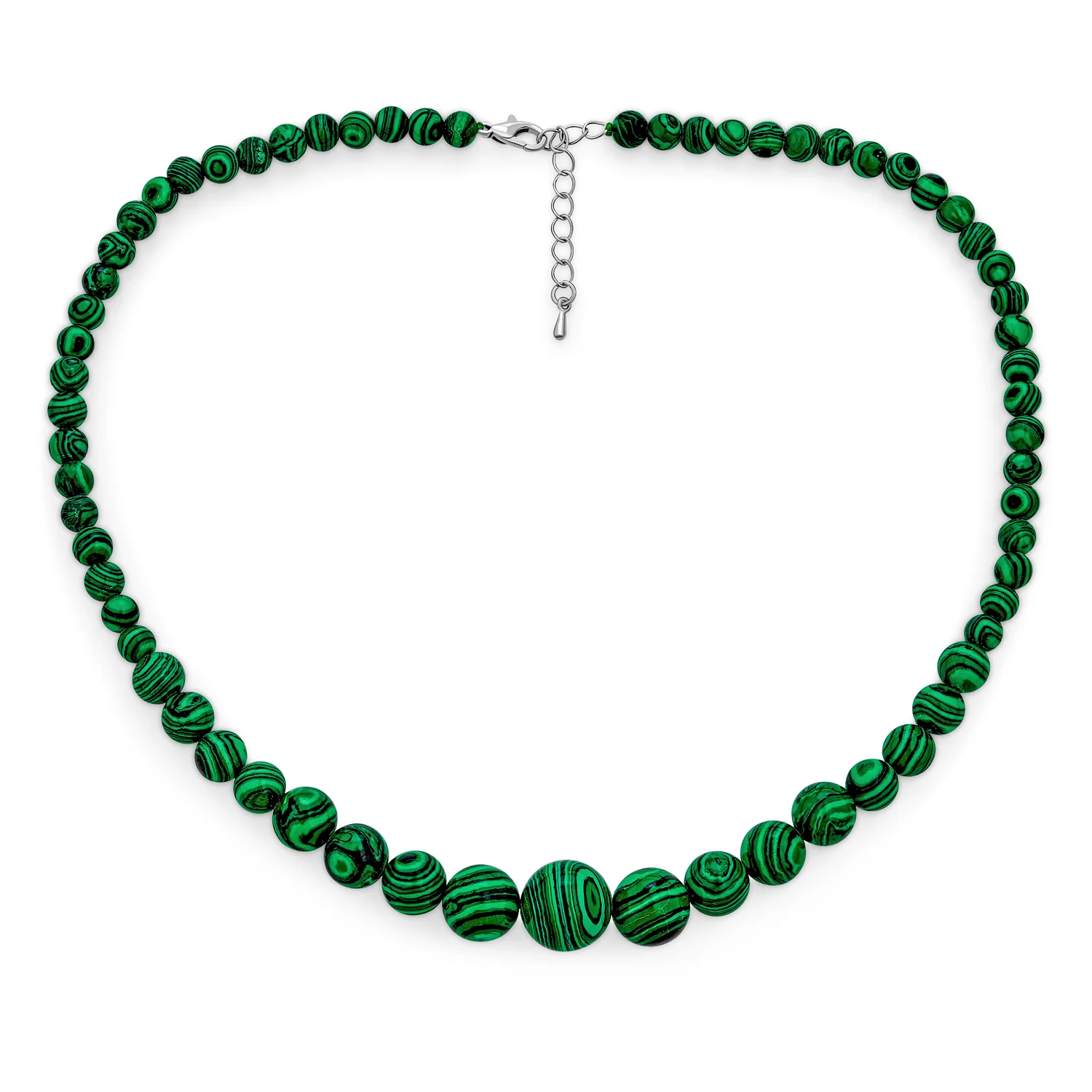 Elegant Graduated Semi-Precious Gemstone Bead Strand Necklace 16-18 Inch - Image 10