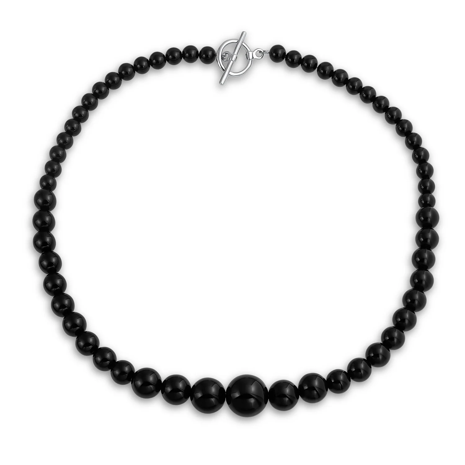 Elegant Graduated Semi-Precious Gemstone Bead Strand Necklace 16-18 Inch - Image 3