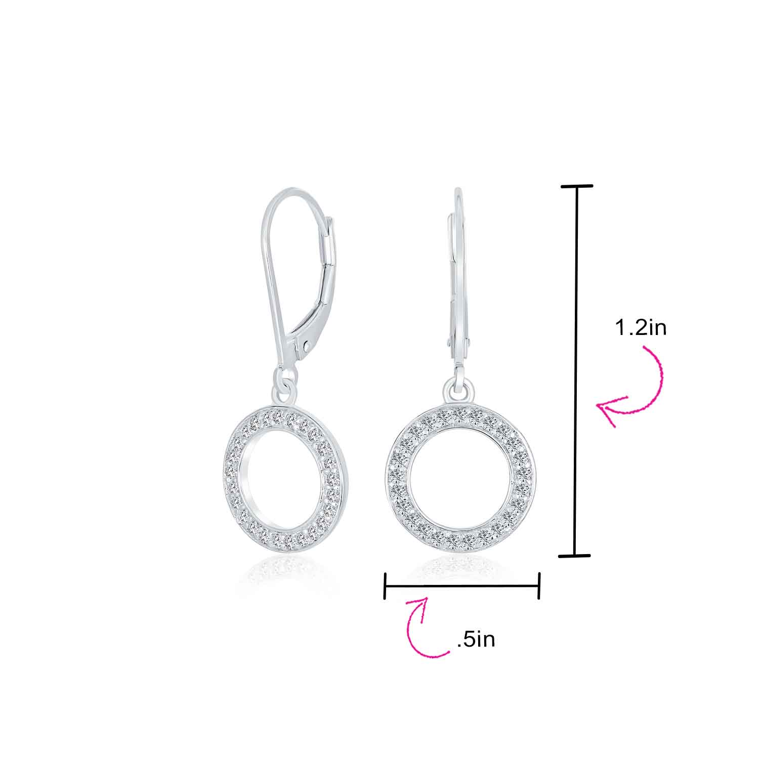 Elegant Geometric CZ Dangle Chandelier Earrings in Gold or Silver for Bridals - Image 7