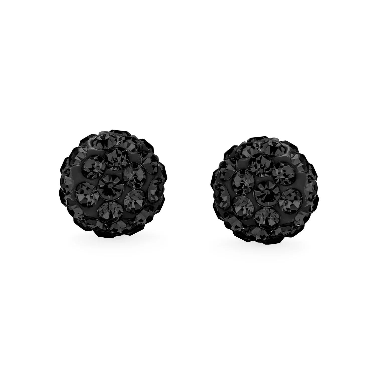 Elegant Glittering Pave Crystals Drop Ball Earrings 8MM - Image 13