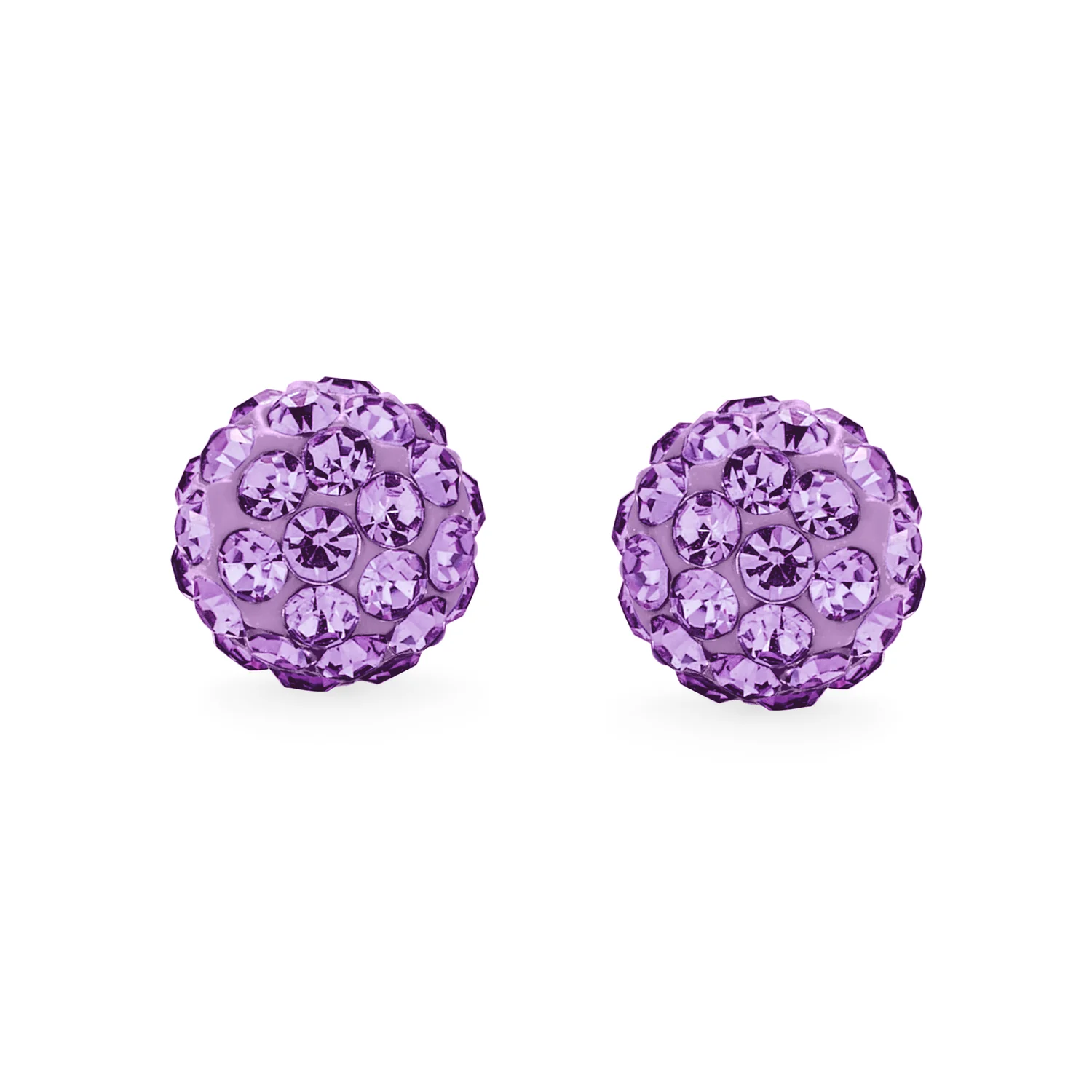 Elegant Glittering Pave Crystals Drop Ball Earrings 8MM - Image 16