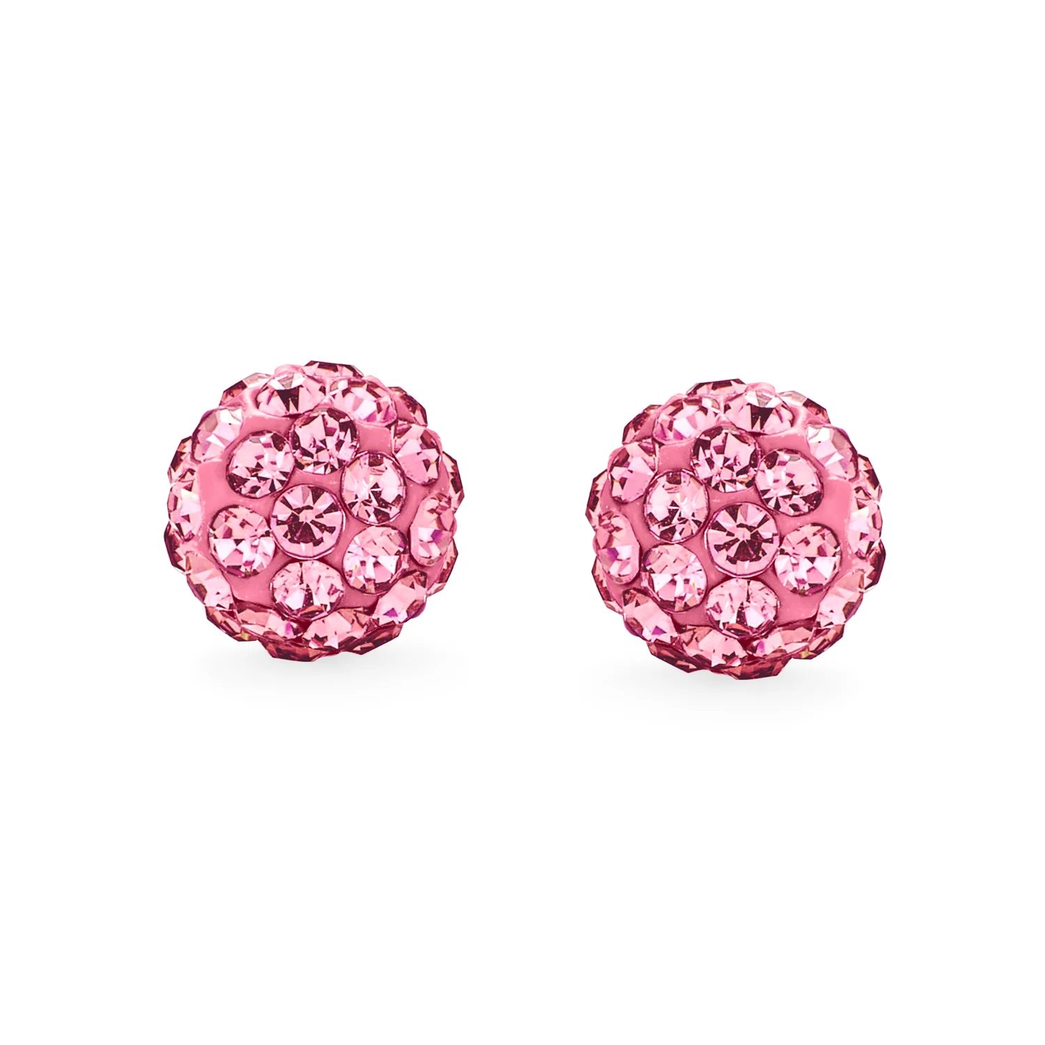 Elegant Glittering Pave Crystals Drop Ball Earrings 8MM - Image 18