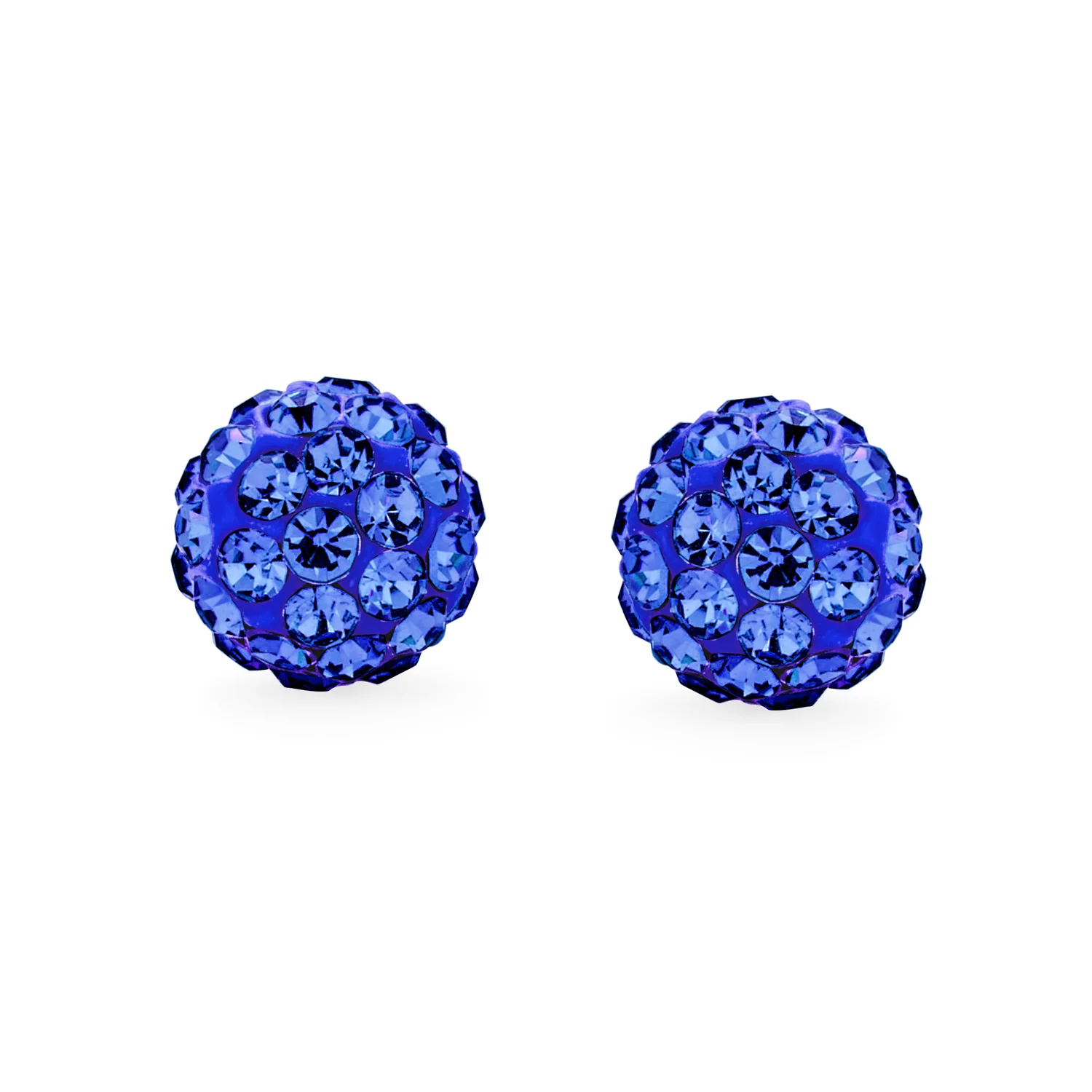 Elegant Glittering Pave Crystals Drop Ball Earrings 8MM - Image 19