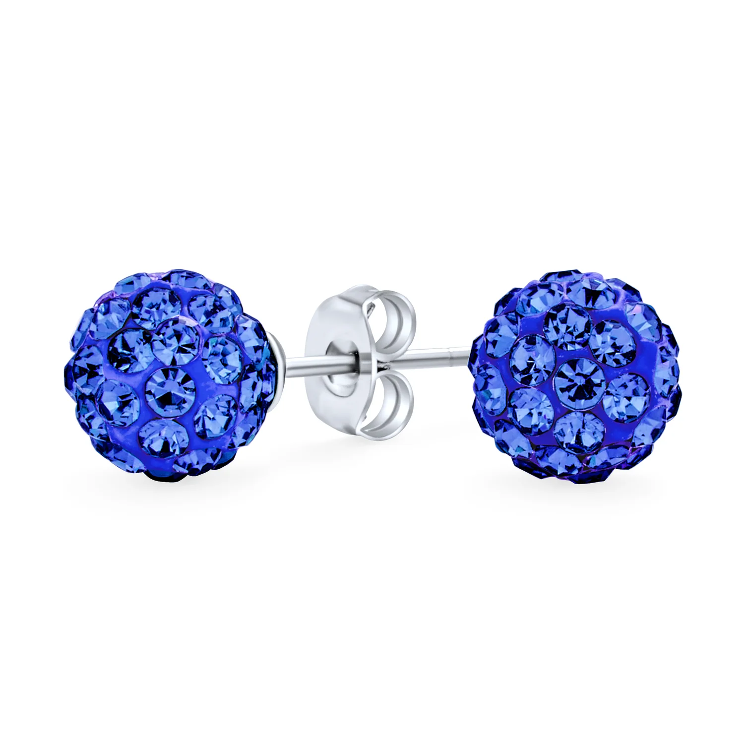 Elegant Glittering Pave Crystals Drop Ball Earrings 8MM - Image 9