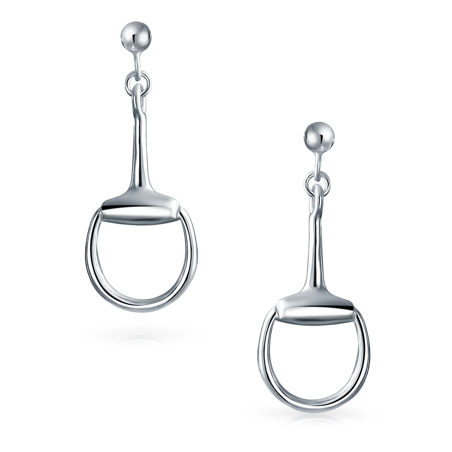 Equestrian Cowgirl Dangle Earrings Horse Bit Western Jewelry in Sterling Silver - Image 2