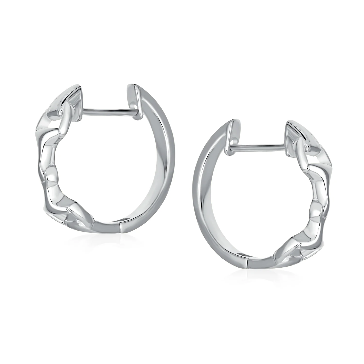 Western Equestrian Horse Bit Hoop Earrings .925 Sterling Silver - Image 4