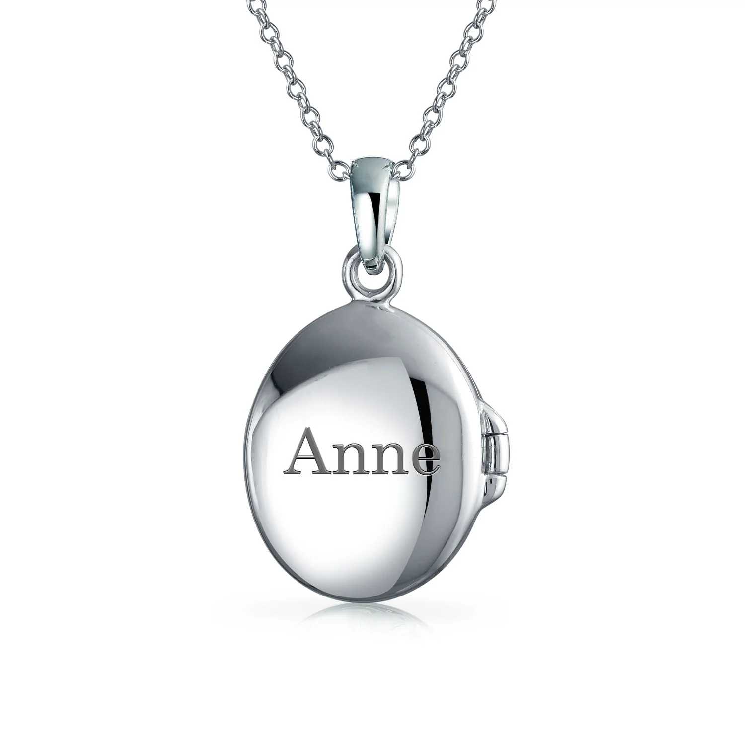 Abalone Oval Family Tree Of Life Locket Photos Pendant Necklace .925 Sterling Silver - Image 3