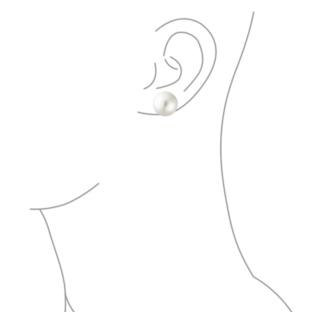 Fashion Bridal Drop Ball Earrings with Simulated Pearl Studs in Sterling Silver - Image 6