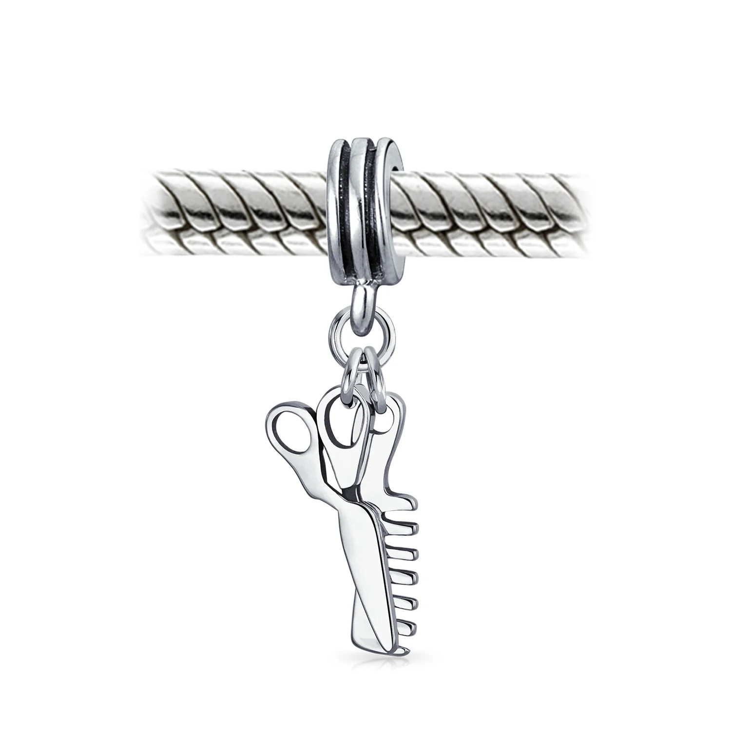 Diva Hair Stylist Dangle Charm Bead for European Bracelet - Image 2