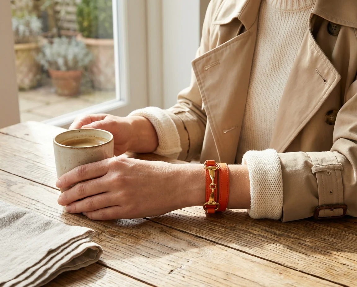 Fashion Red White Orange Black Brown Leather Double Wrap Bracelet with Horse Bit - Image 11