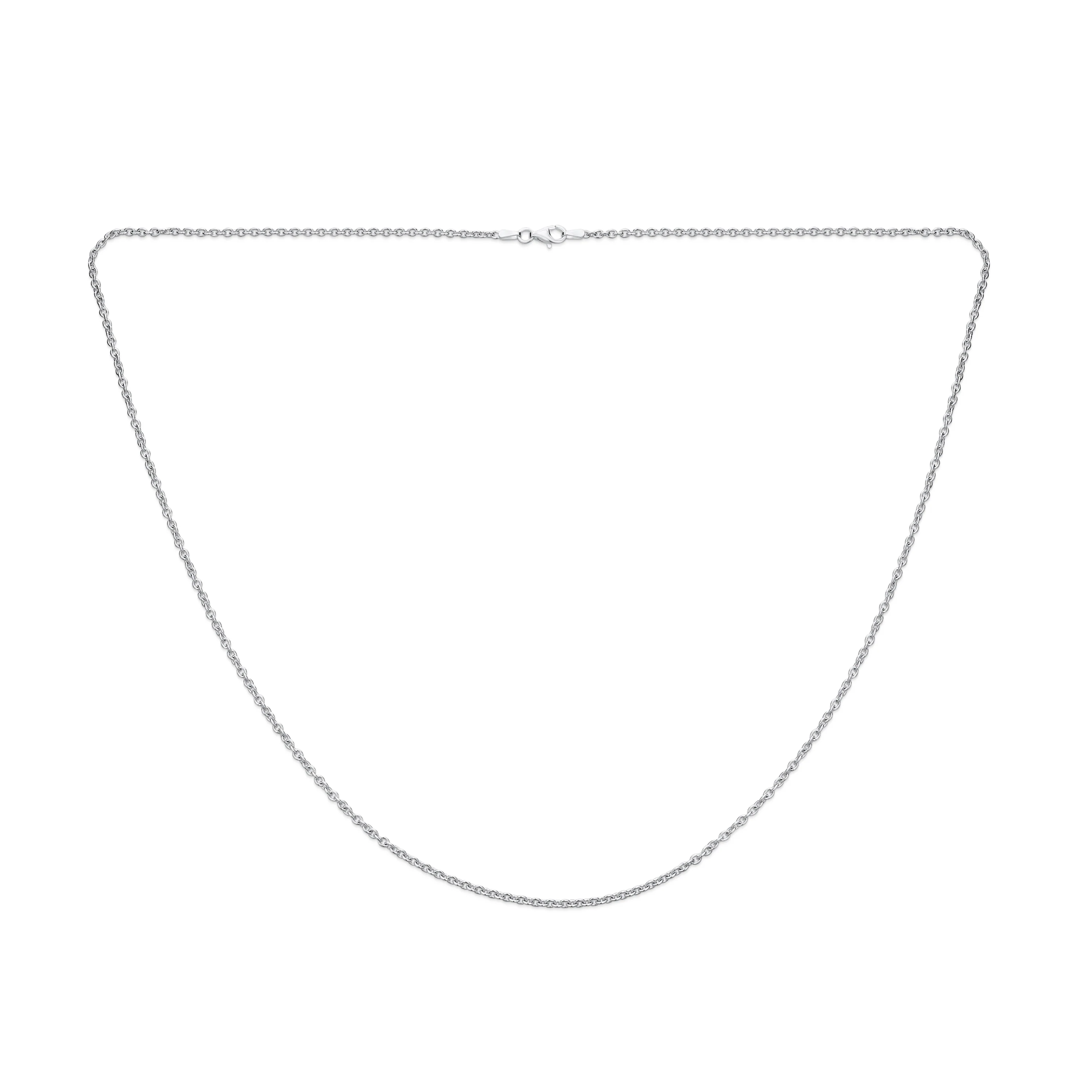 Fine Italian Rolo Link Cable Chain Necklace 14K Gold Plated - Image 2