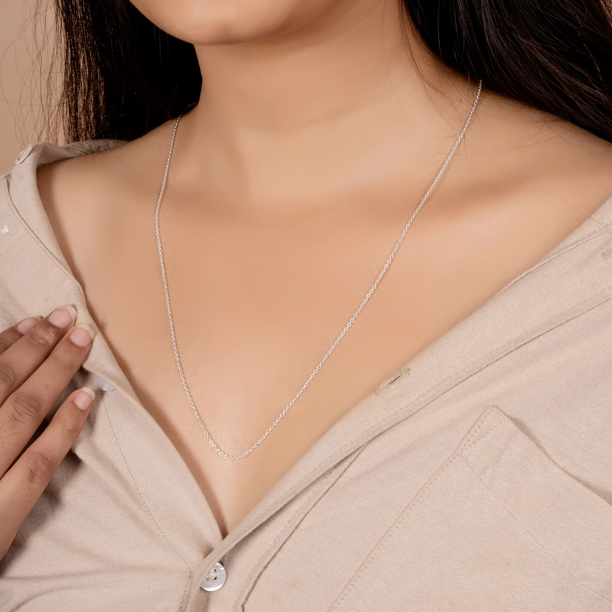 Fine Italian Rolo Link Cable Chain Necklace 14K Gold Plated - Image 8