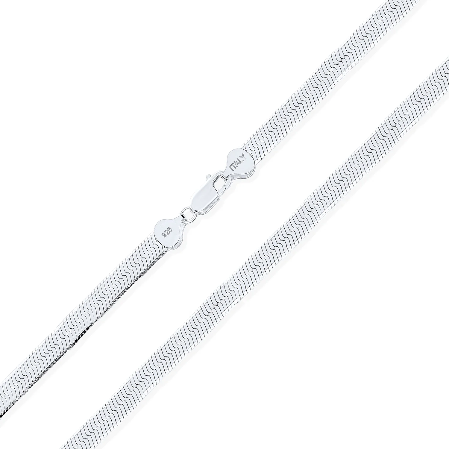 Flat Flexible 14k Gold Overlay Sterling Silver Chain Necklace Made Italy 16-24" - Image 3