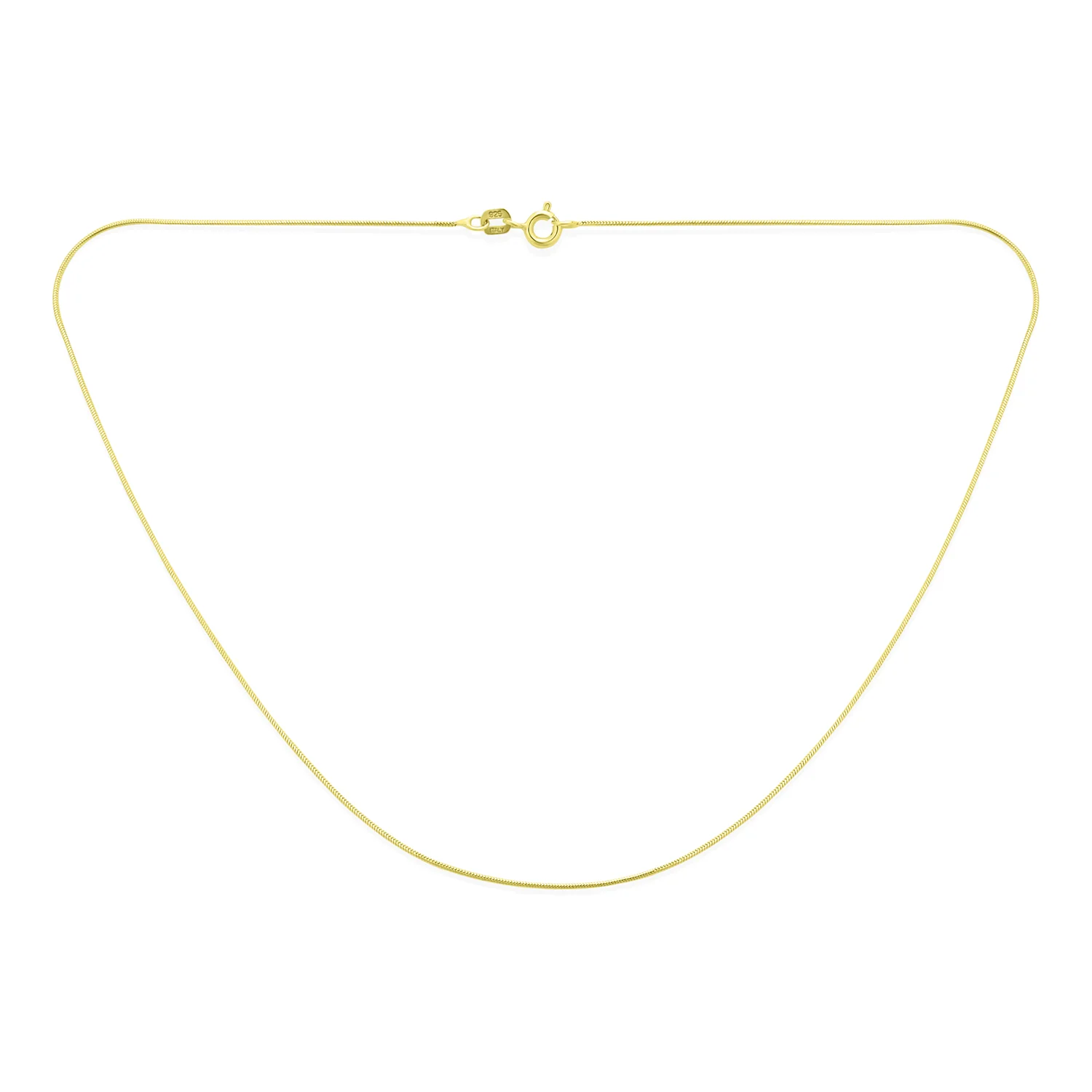 Flexible 14K Gold Plated Sterling Silver Snake Chain Necklace - Image 4
