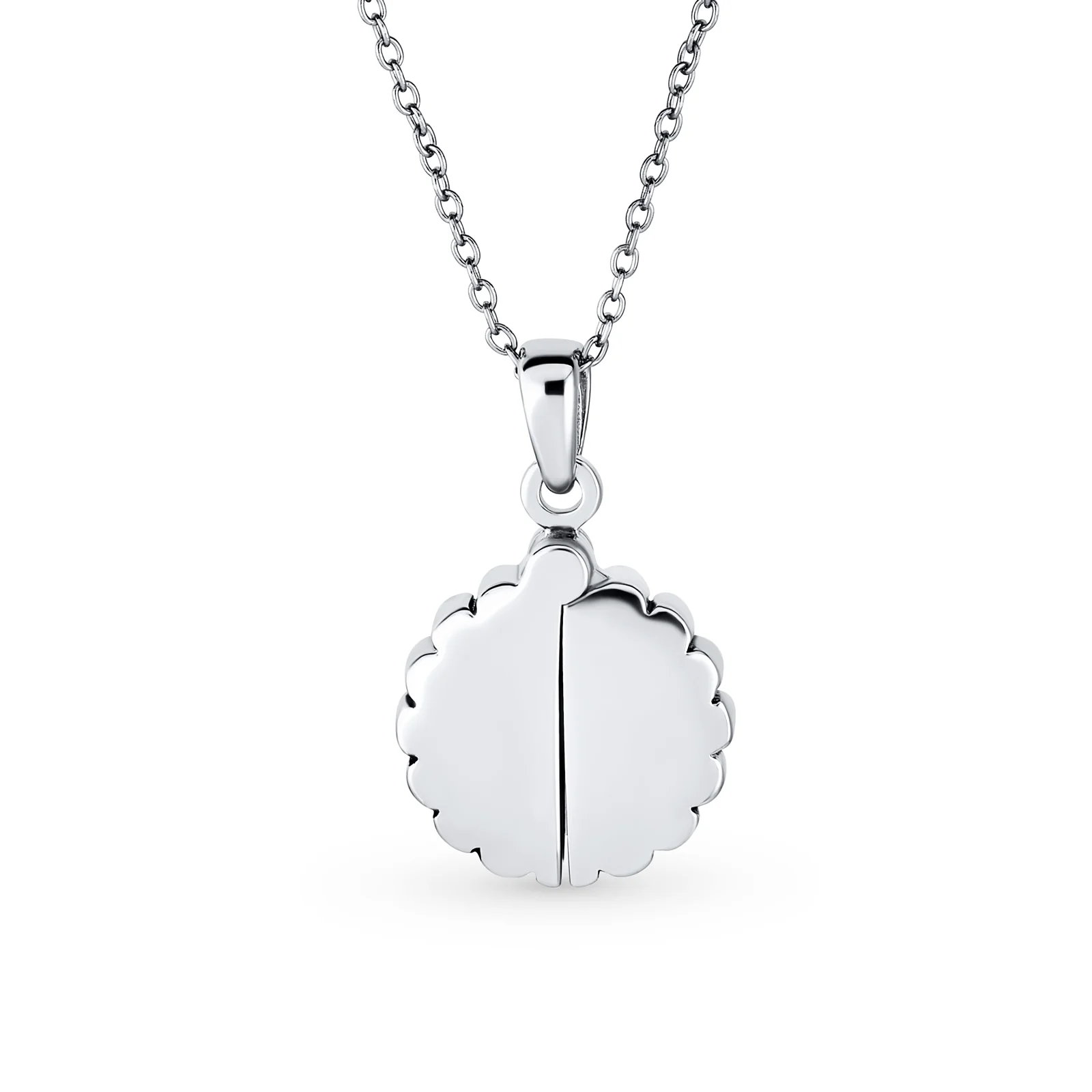 Sterling Silver Sunflower Open Locket Pendant Necklace Floral Design “My Love” Inspirational Message - Image 3