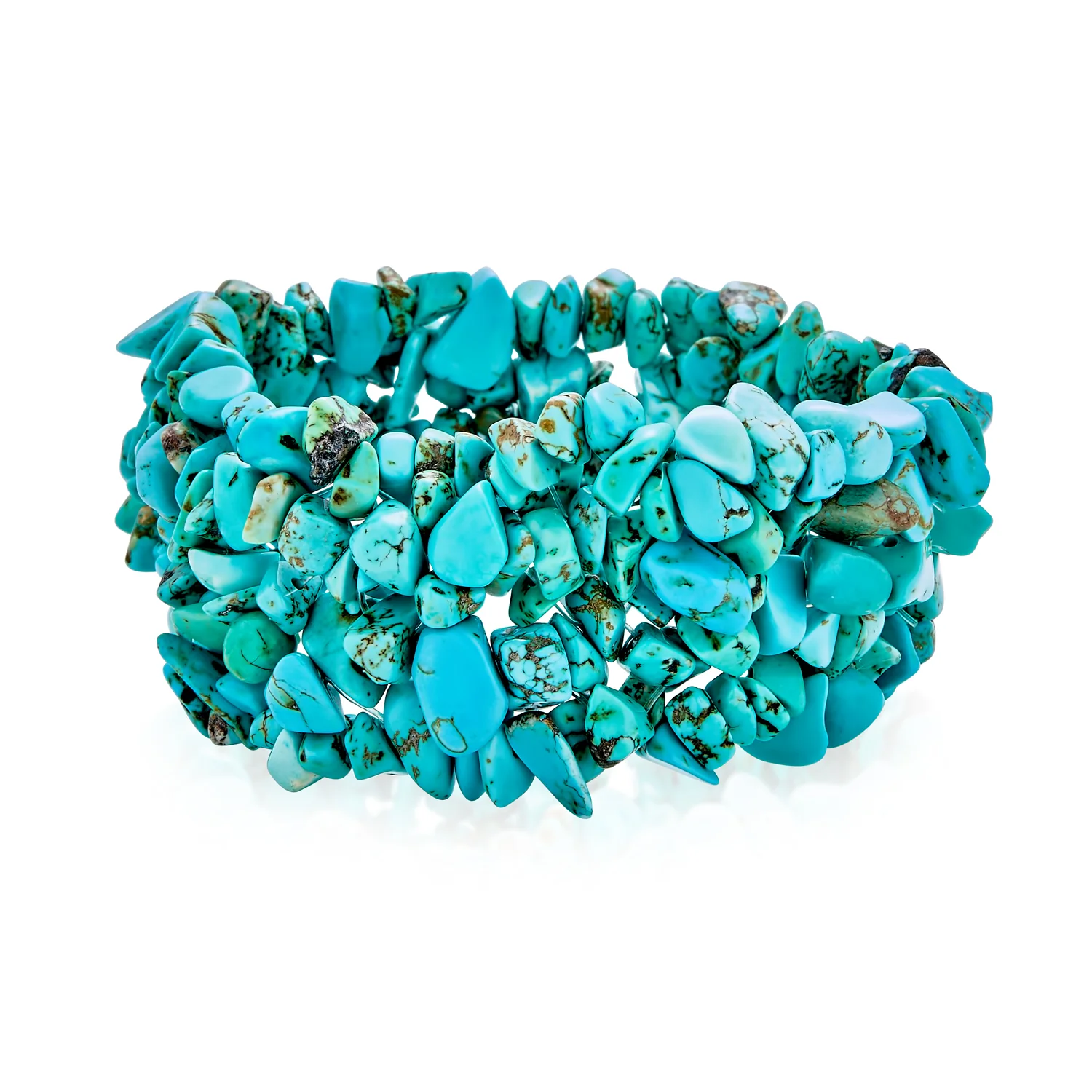 Large Gemstone Cluster Multi Strand Bib Collar Necklace & Stretch Bracelet Set - Image 10