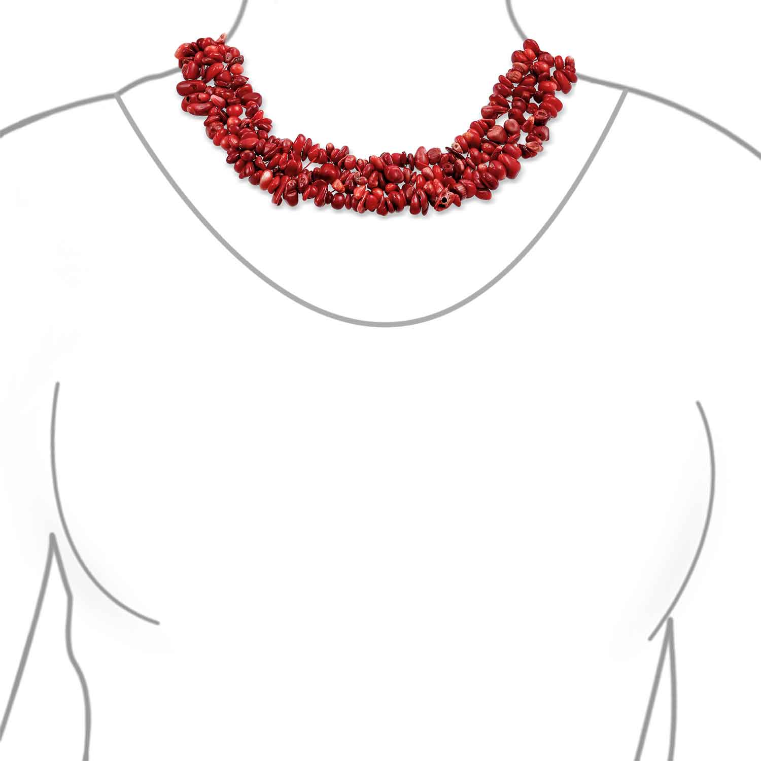 Large Gemstone Cluster Multi Strand Bib Collar Necklace & Stretch Bracelet Set - Image 20