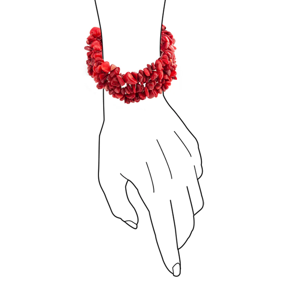 Large Gemstone Cluster Multi Strand Bib Collar Necklace & Stretch Bracelet Set - Image 26