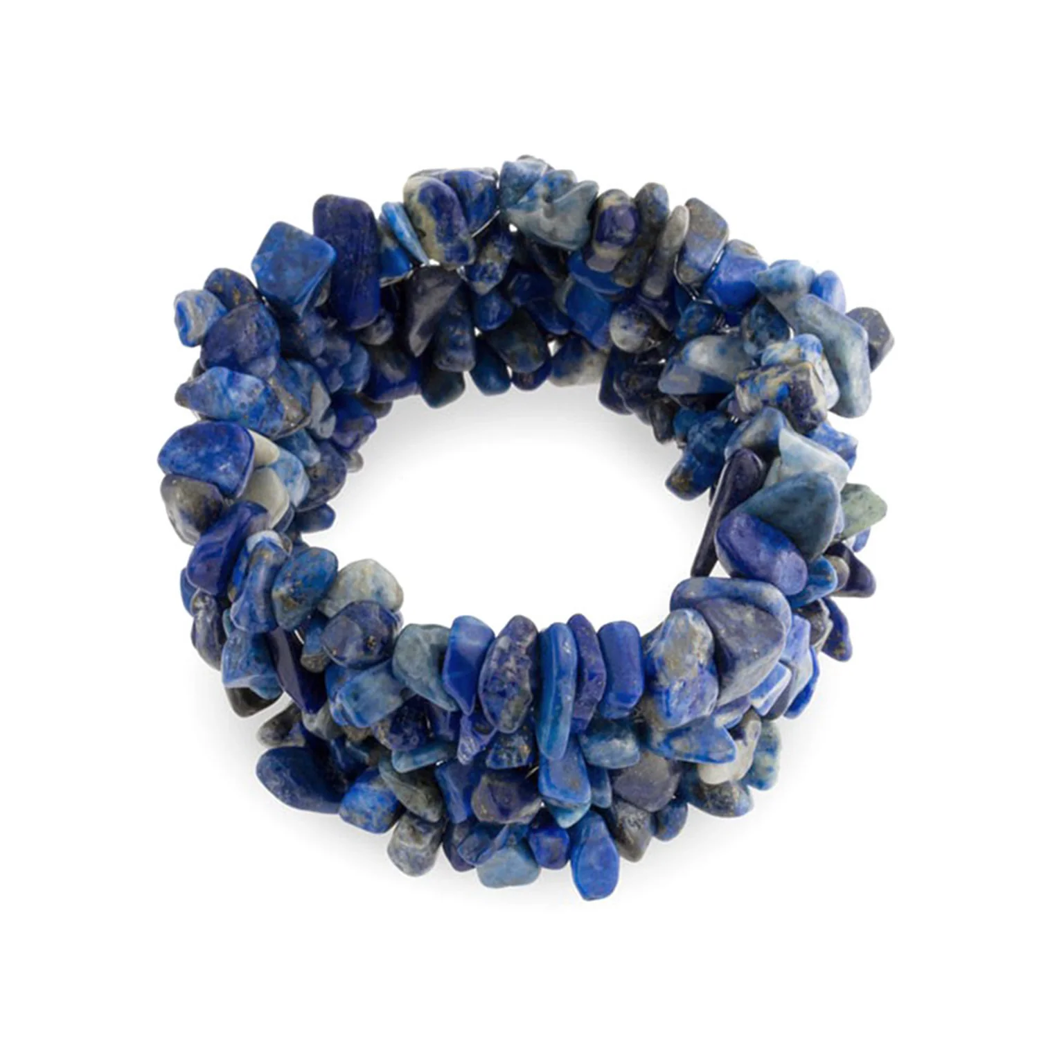 Large Gemstone Cluster Multi Strand Bib Collar Necklace & Stretch Bracelet Set - Image 7