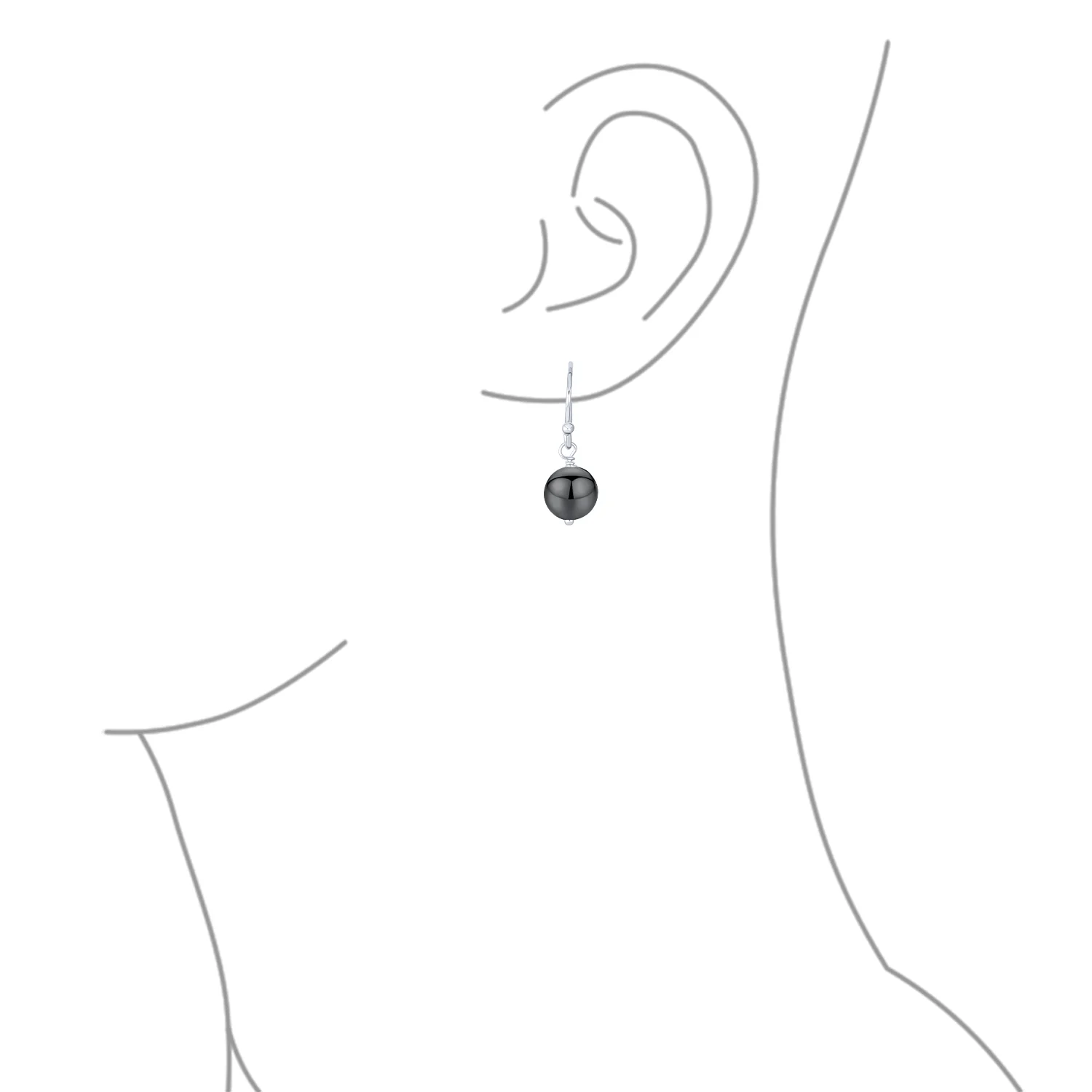 Simple Gemstone 8MM Bead Drop Ball Earrings Sterling Silver Birthstones Colors - Image 49