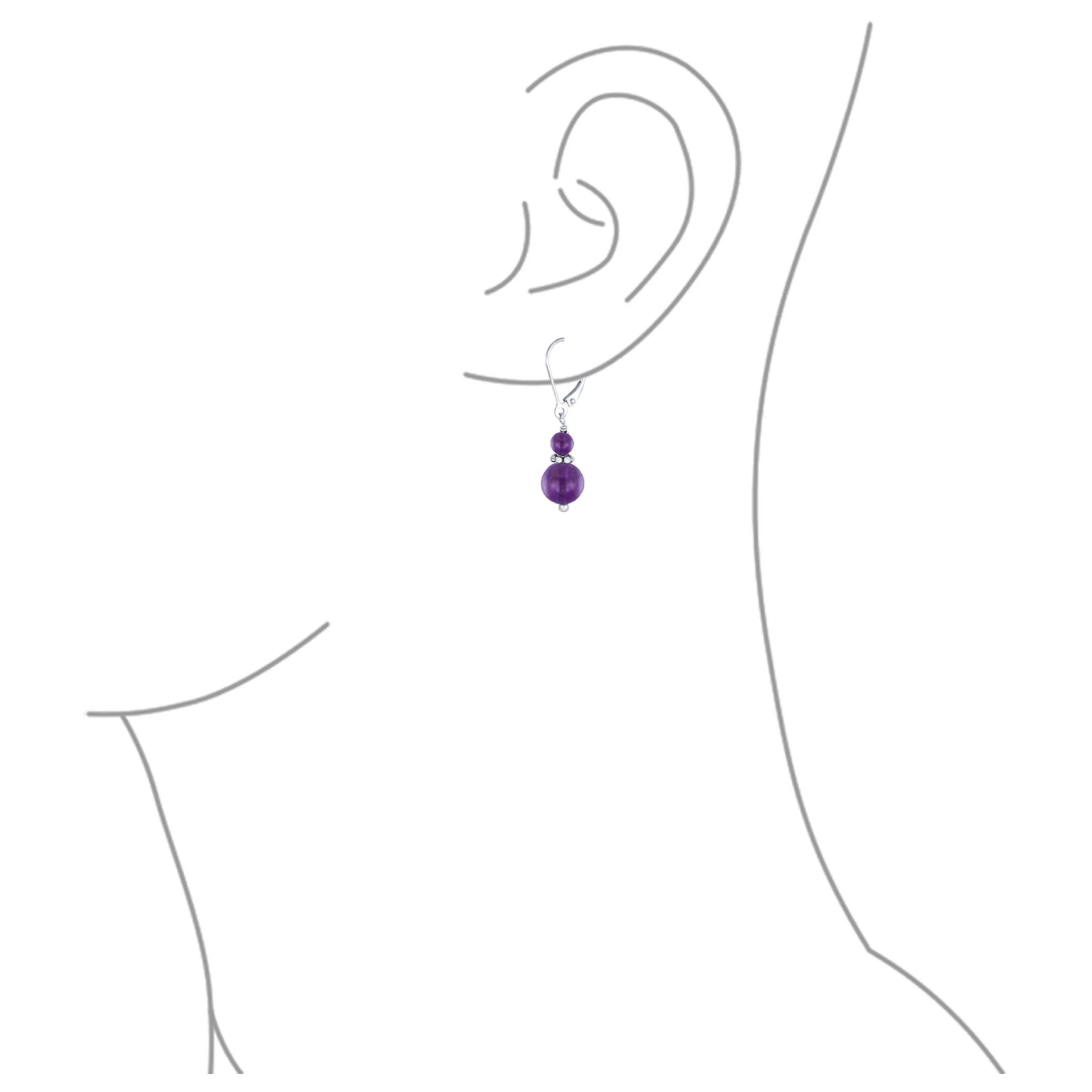 Bali Style Milgrain Rondel Pink Coral Double Bead Ball Dangle Earrings .925 Sterling Silver - Image 39