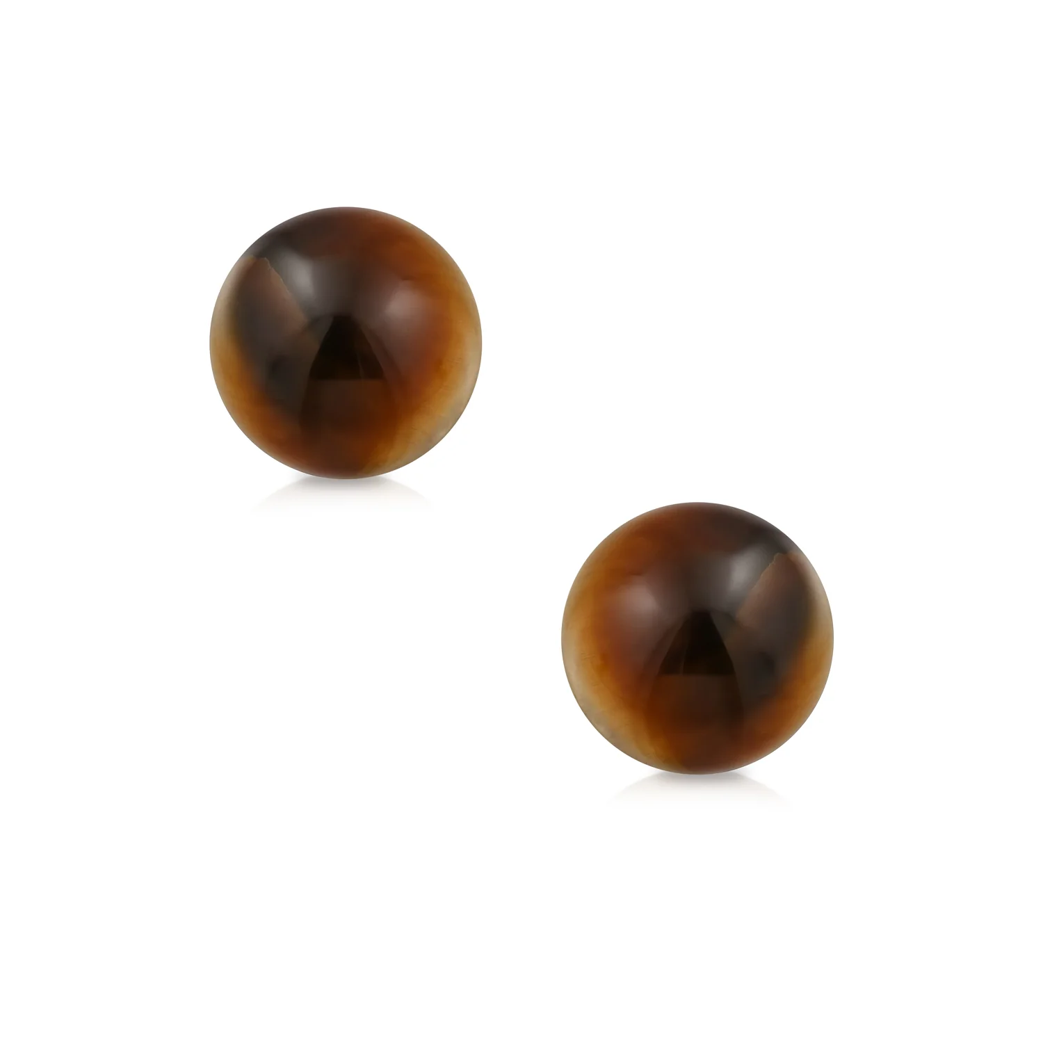 Genuine 14K Yellow Gold Round Black Onyx Bead Ball Stud Earrings 6MM - Image 9