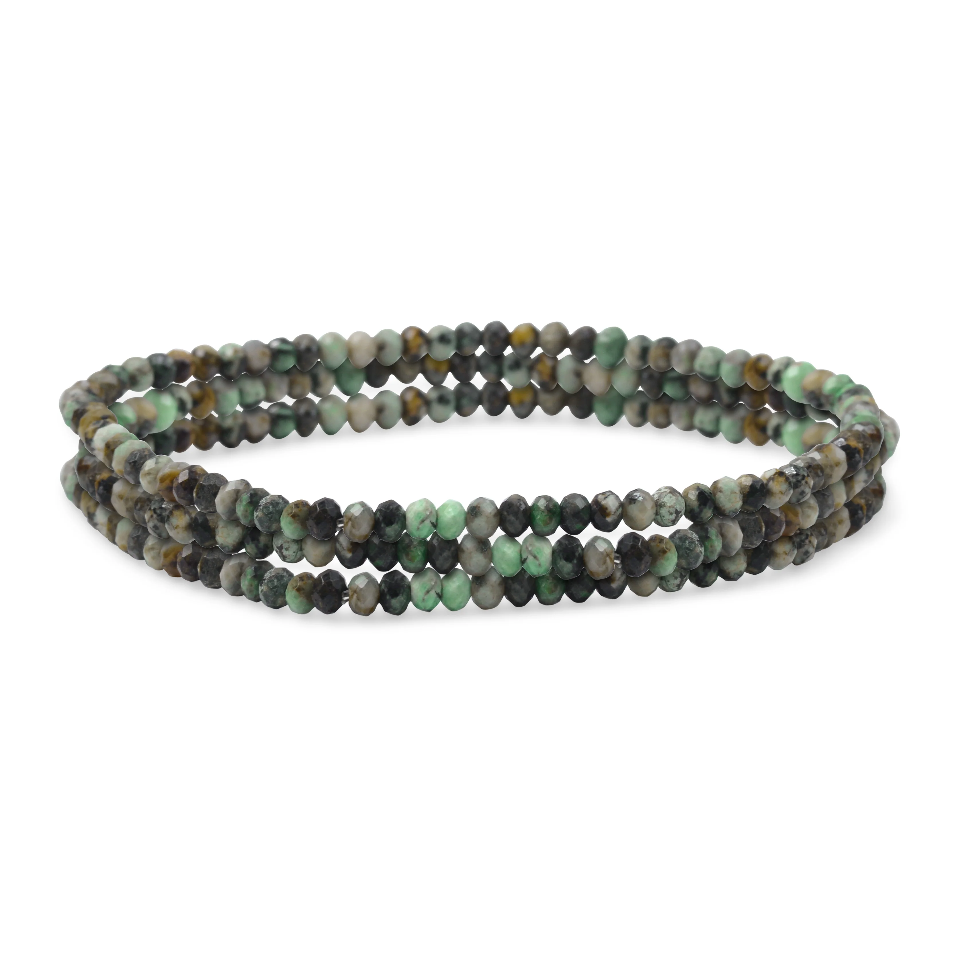 Natural Stone Tiny Ombre Beads Stretch Bracelets Stackable Set of 3 Strands - Image 4