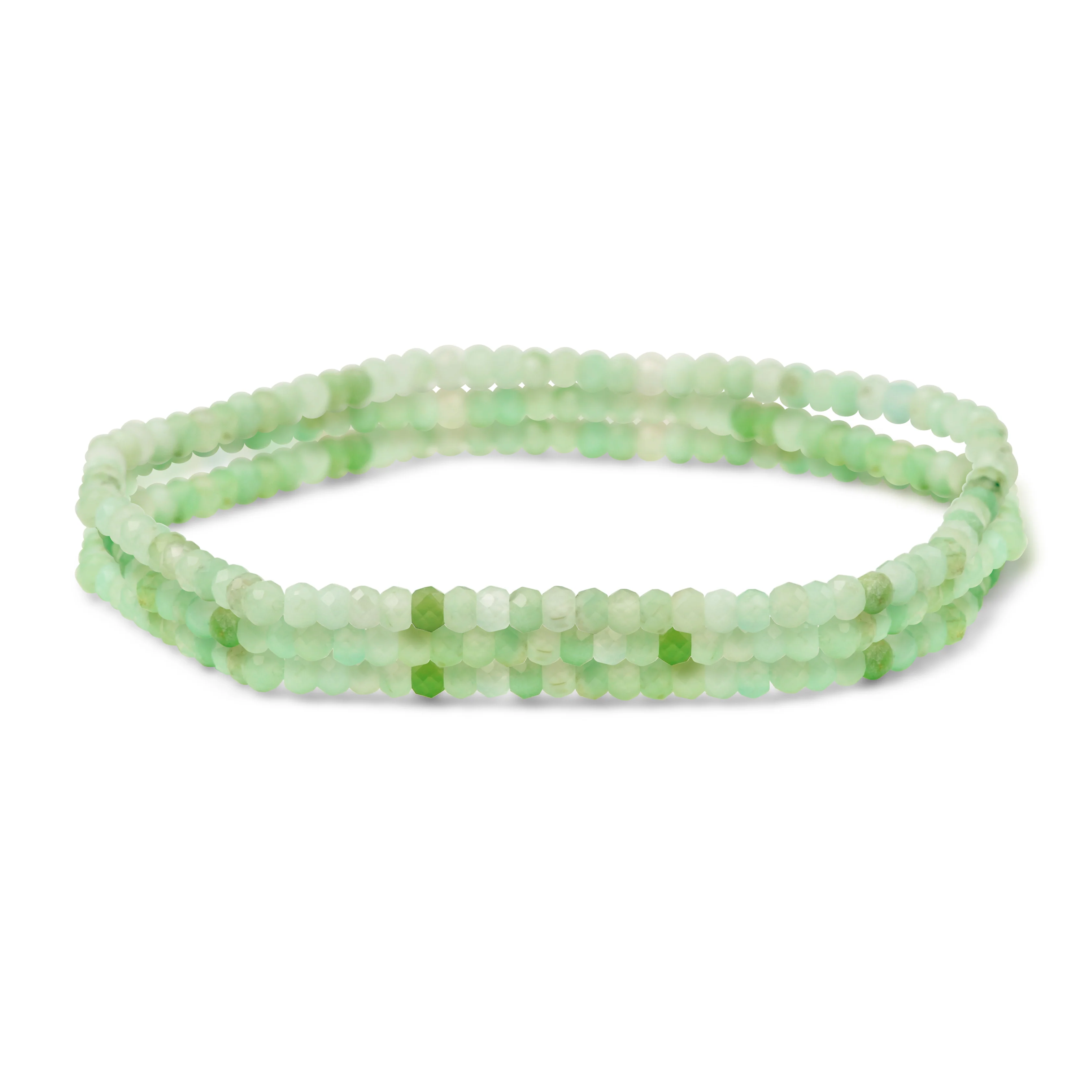 Natural Stone Tiny Ombre Beads Stretch Bracelets Stackable Set of 3 Strands - Image 5