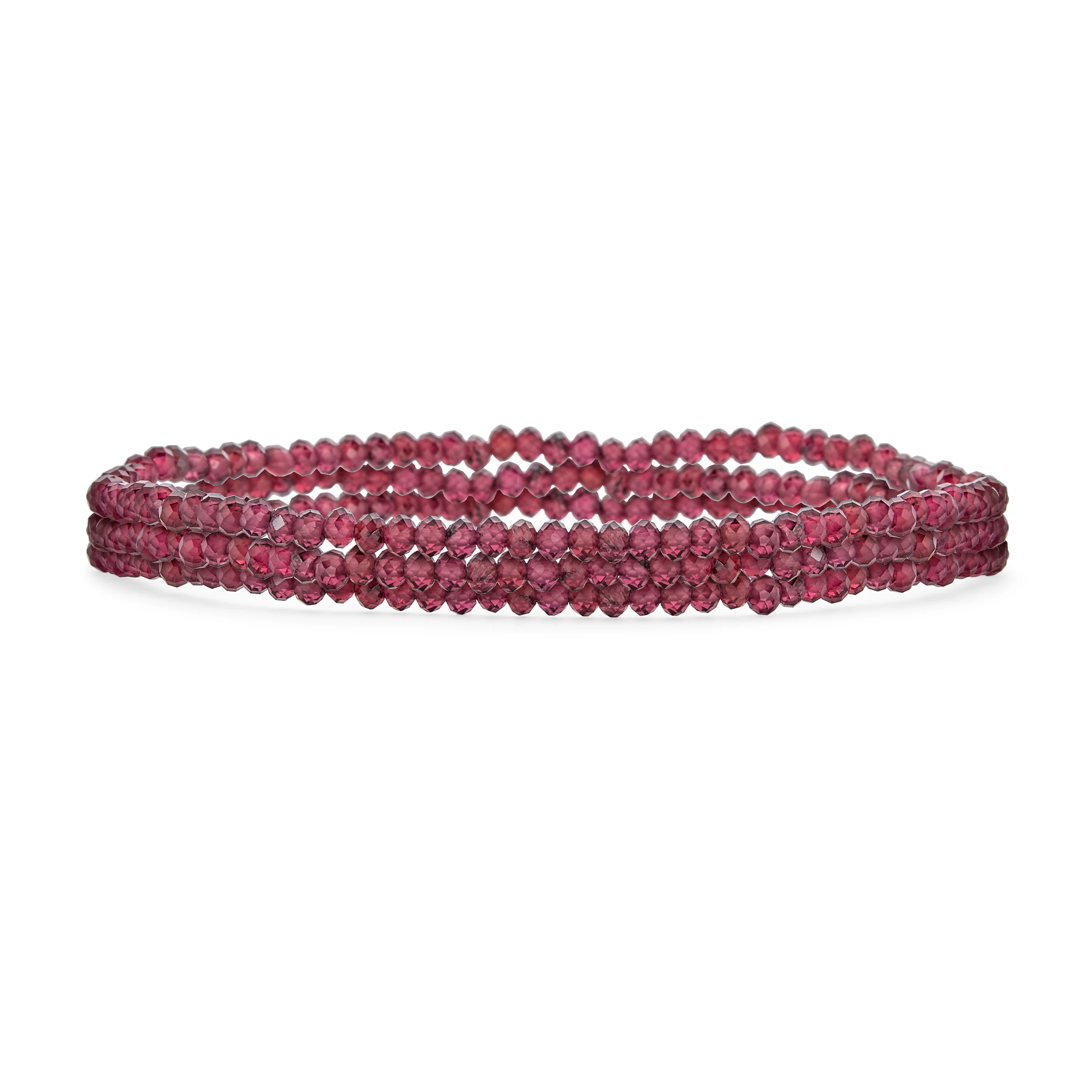 Natural Stone Tiny Ombre Beads Stretch Bracelets Stackable Set of 3 Strands - Image 6