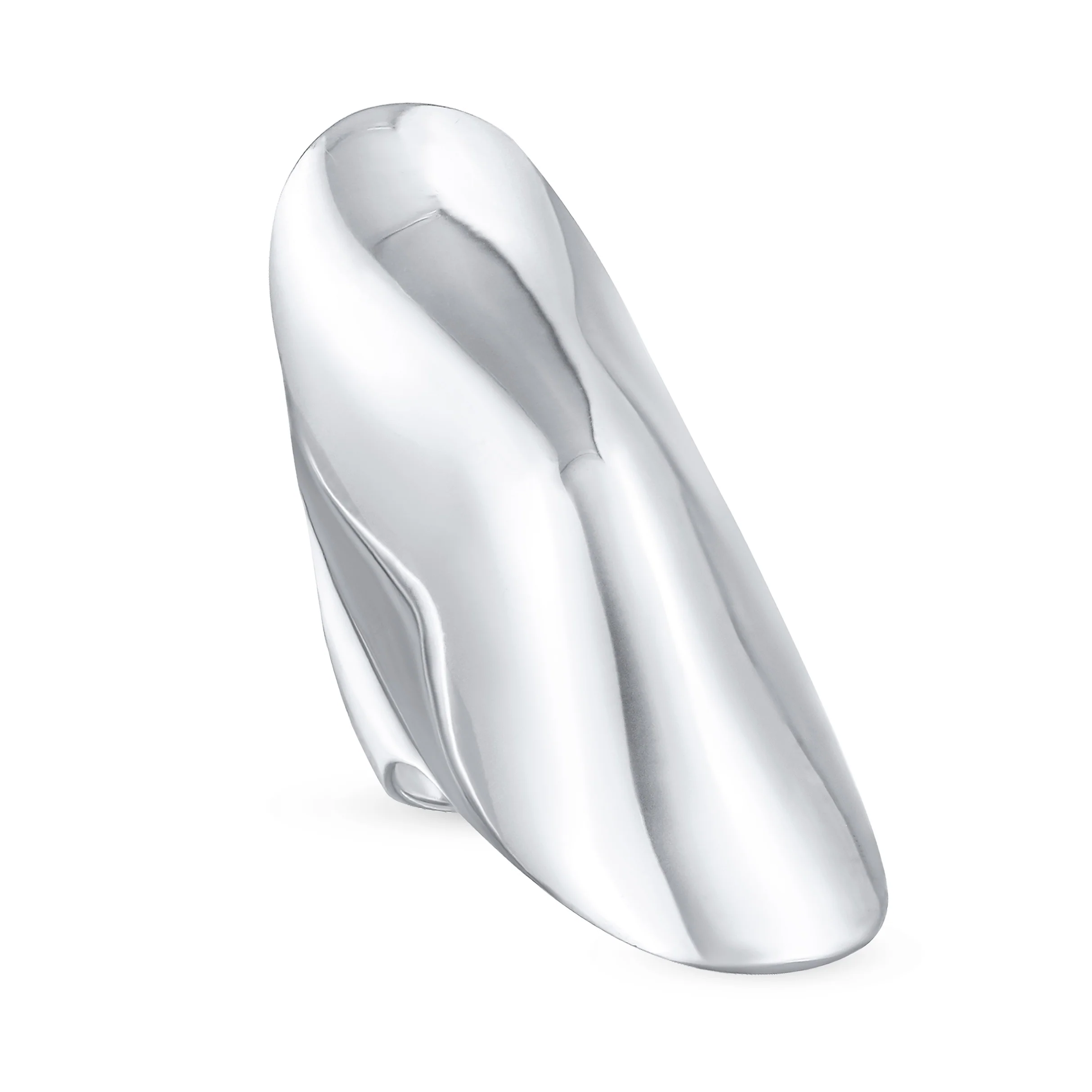 Geometric Unique Fashion Statement Full Finger Ring .925 Sterling Silver - Image 2