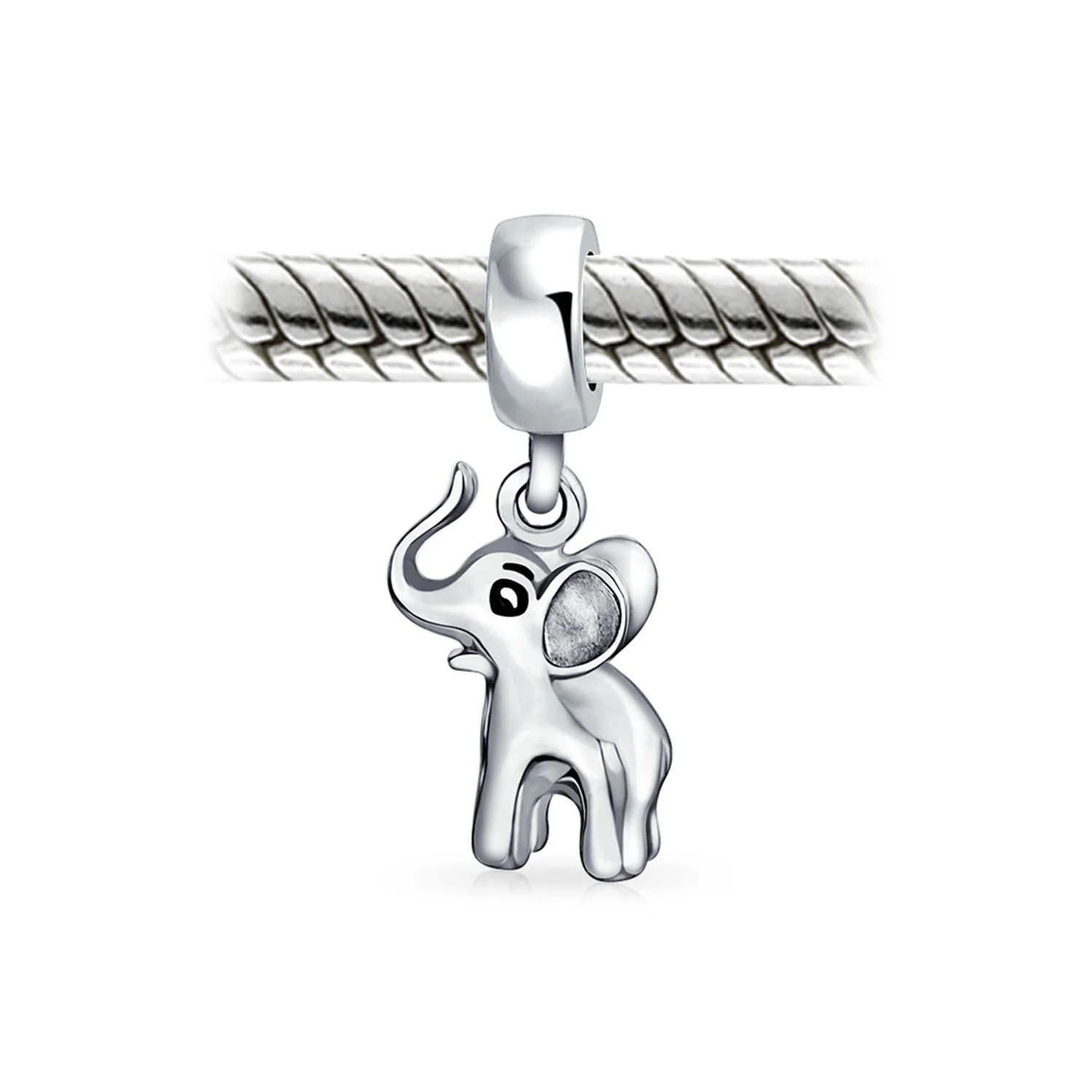 Lucky Animal Bambi Elephant Dangle Charm Bead .925 Sterling Silver Fits European Bracelet - Image 2