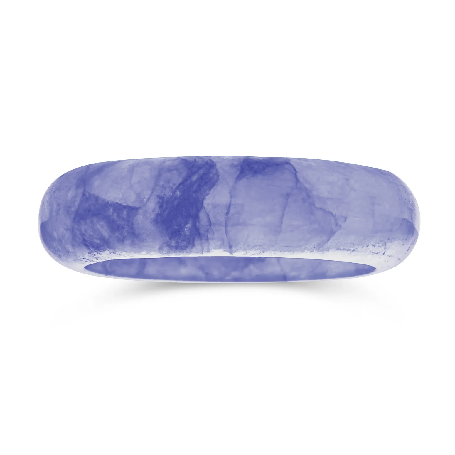 Good Luck Energy Smooth Stackable Natural Gemstone Jade Band Ring - Image 8