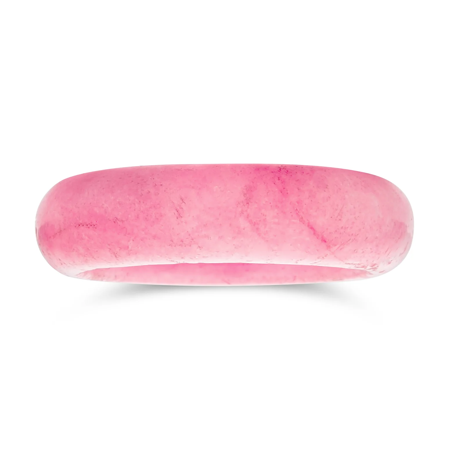 Good Luck Energy Smooth Stackable Natural Gemstone Jade Band Ring - Image 9
