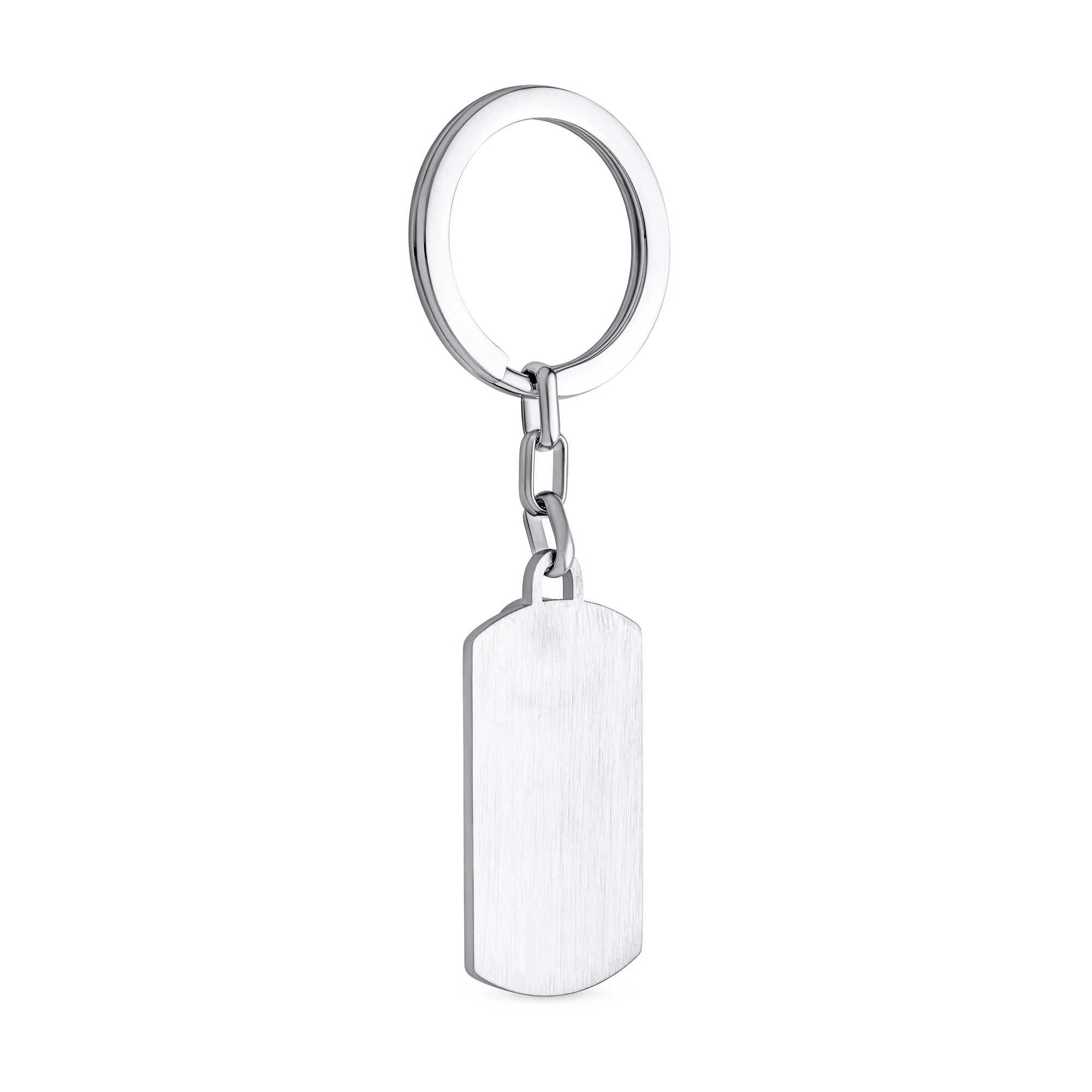 Guardian Angel Wing Feather Key Chain for Men - Oxidized Stainless Steel Dog Tag - Image 2