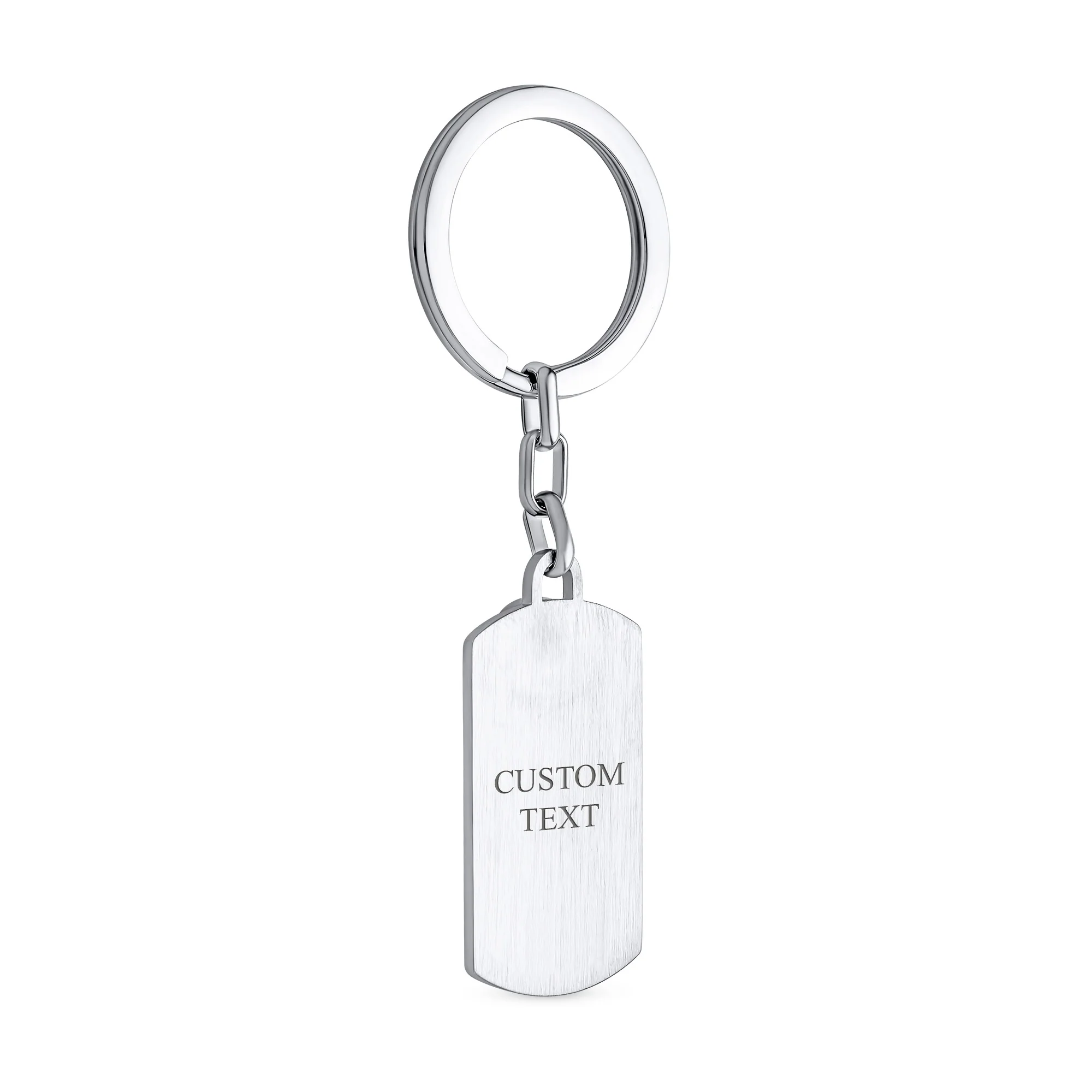 Guardian Angel Wing Feather Key Chain for Men - Oxidized Stainless Steel Dog Tag - Image 4