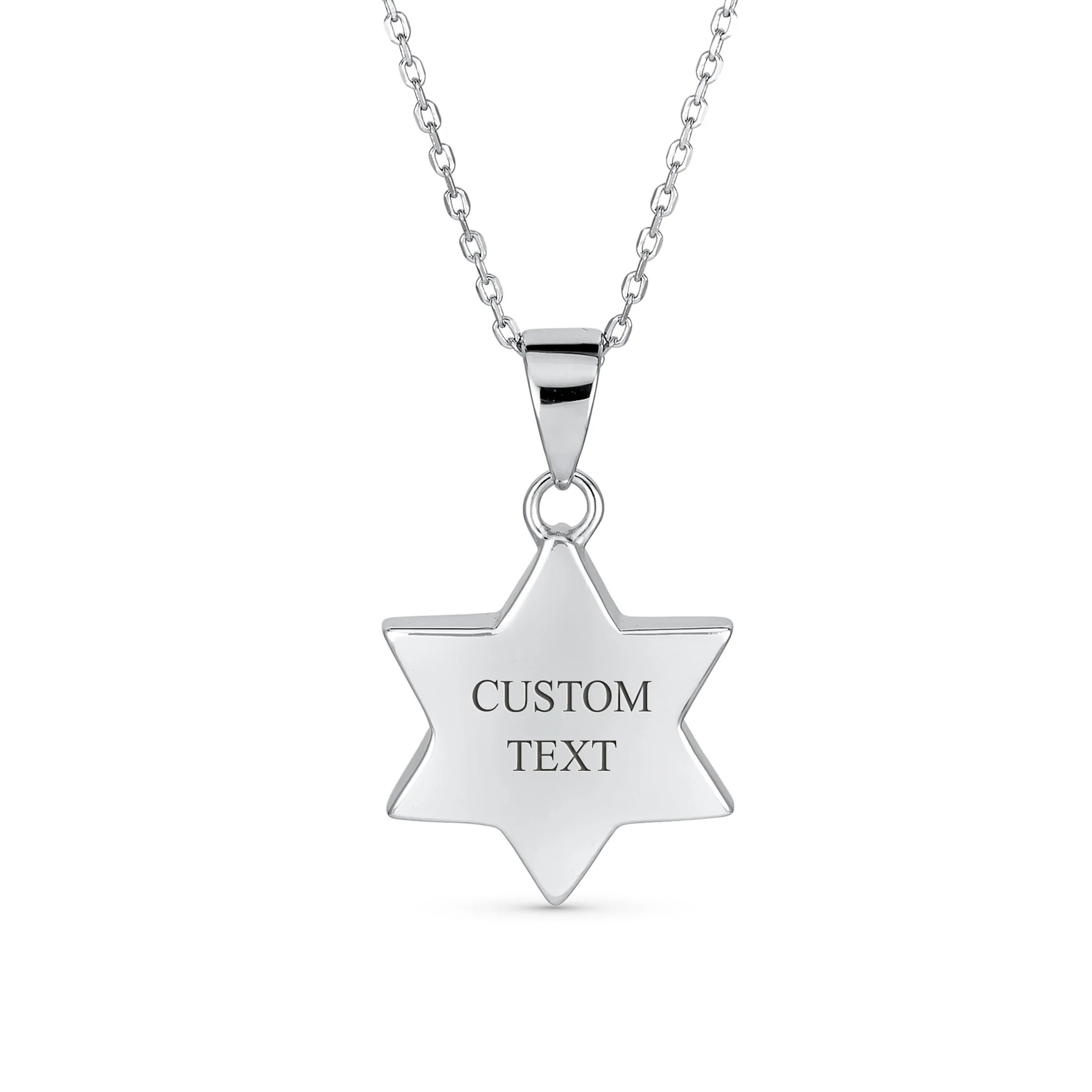 Hanukkah Magen Judaic Opal Star Of David Pendant Necklace in Sterling Silver - Image 10