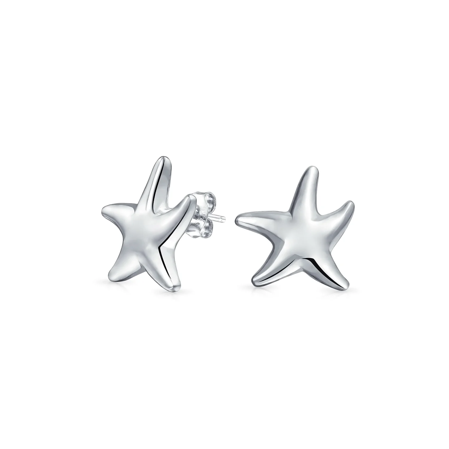 Hawaii Ocean Starfish Pendant Necklace & Earrings Set Sterling Silver Jewelry - Image 2
