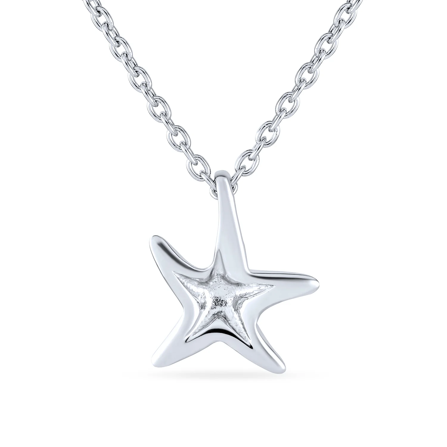Hawaii Ocean Starfish Pendant Necklace Sterling Silver - Image 2