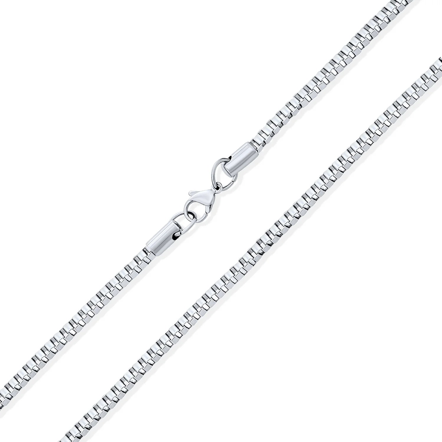 Solid Heavy 5MM Venetian Box Link Chain Necklace .925 Sterling Silver 16 Inch - Image 2