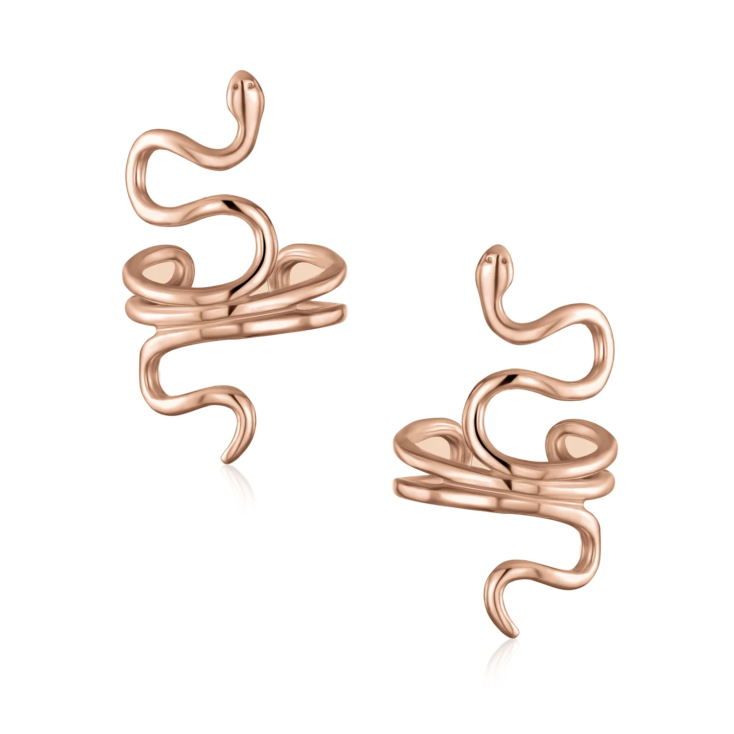 Reptile Climber Snake Ear Cuff Cartilage Earrings Non-Pierced Sterling Silver - Image 3