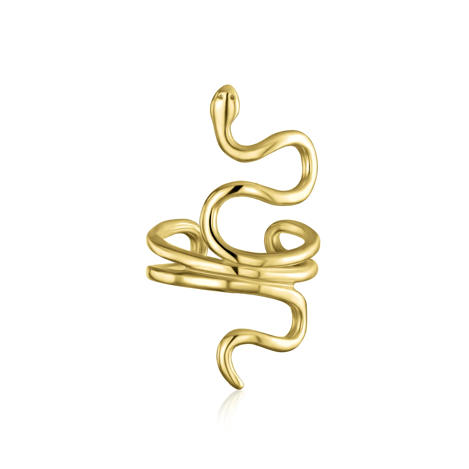 Reptile Climber Snake Ear Cuff Cartilage Earrings Non-Pierced Sterling Silver - Image 5