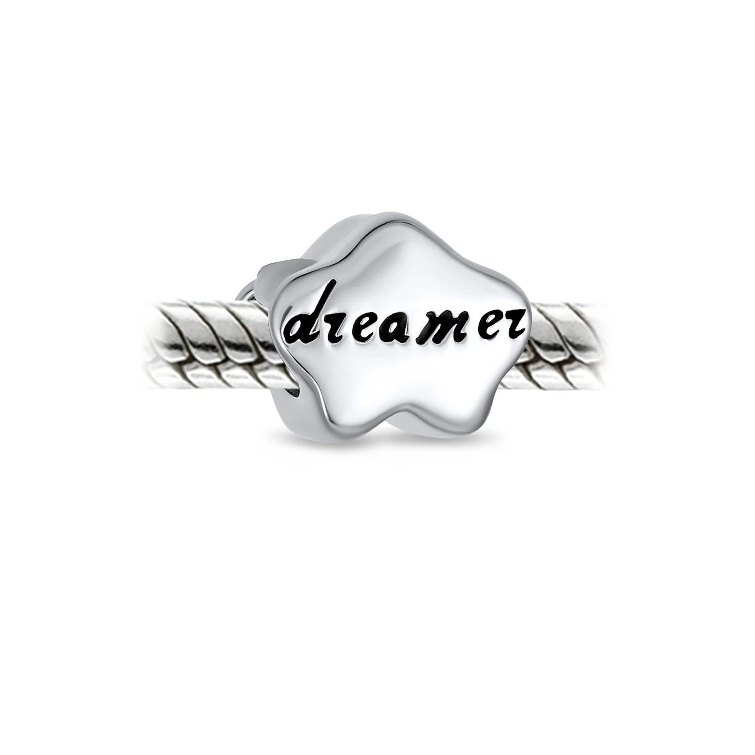 Hopes & Dreams Cloud Charm Bead Oxidized Sterling Silver for European Bracelet - Image 2