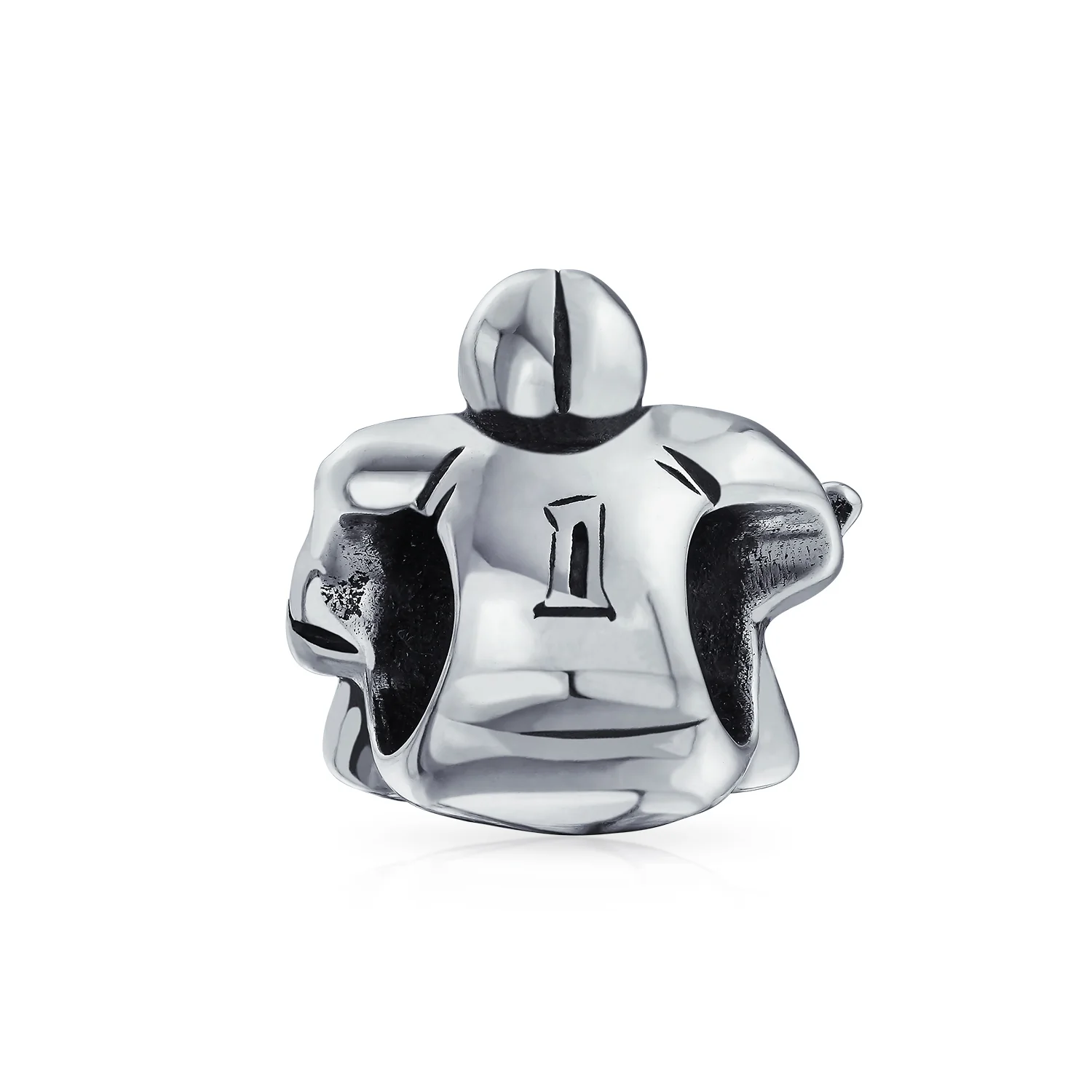Ice Hockey Goalie Sports Team Charm Bead .925 Sterling Silver for Bracelet - Image 2