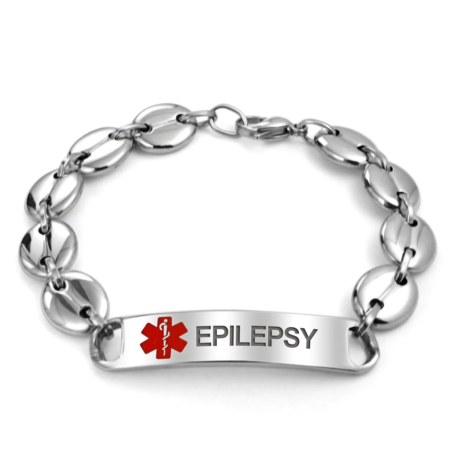 Medical ID Bracelet for Men - Marina Anchor Mariner Silver Tone Stainless Steel - Image 25