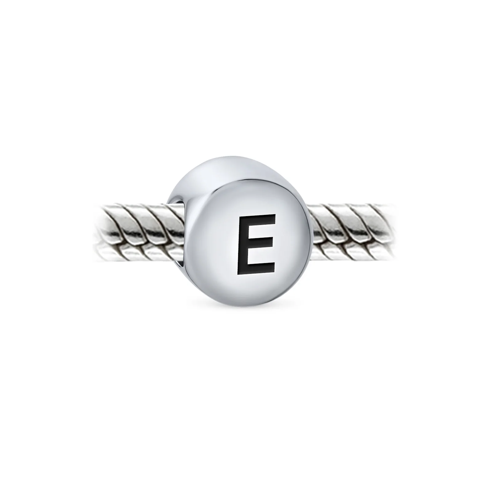 Initial Alphabet Bead Charm Sterling Silver A-Z Block Letter for Bracelet - Image 3