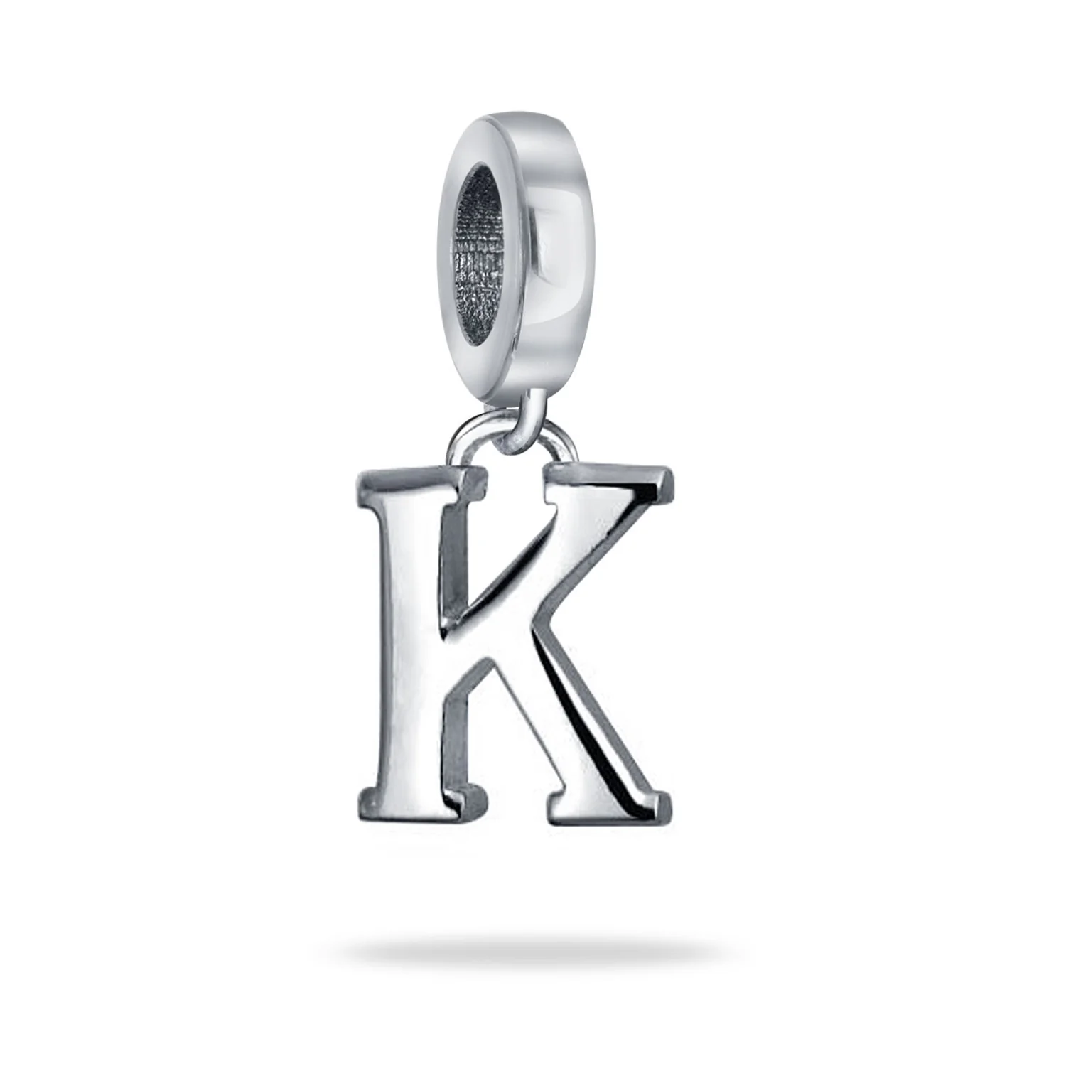 Initial Alphabet Bead Charm Sterling Silver A-Z for European Bracelet - Image 11