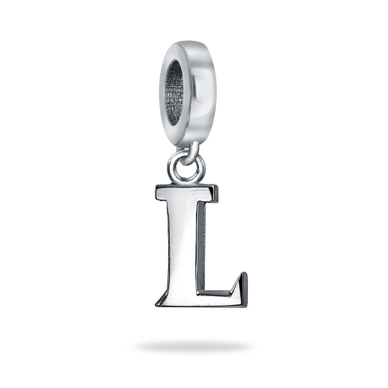 Initial Alphabet Bead Charm Sterling Silver A-Z for European Bracelet - Image 12