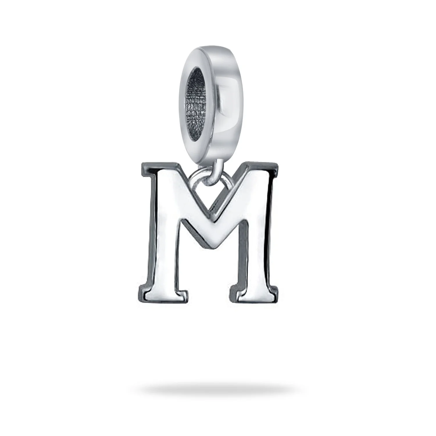 Initial Alphabet Bead Charm Sterling Silver A-Z for European Bracelet - Image 13
