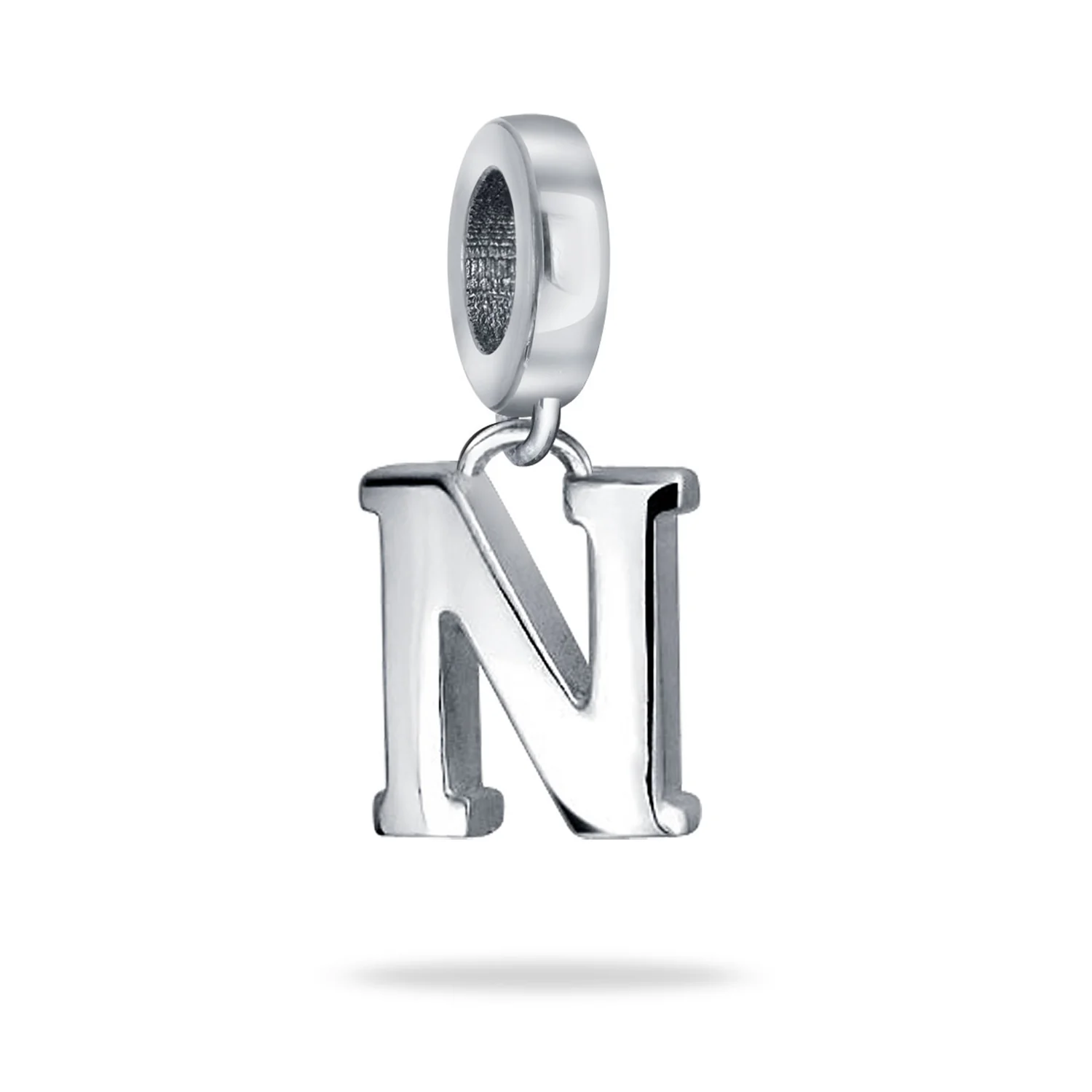 Initial Alphabet Bead Charm Sterling Silver A-Z for European Bracelet - Image 14