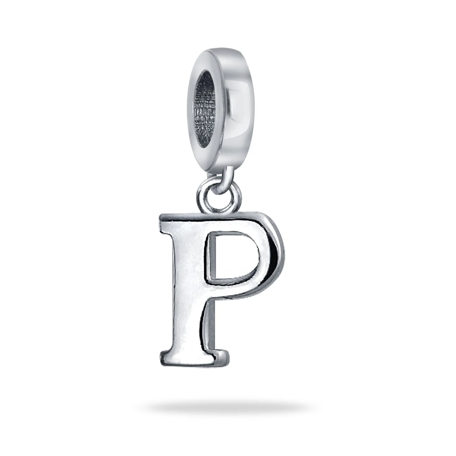 Initial Alphabet Bead Charm Sterling Silver A-Z for European Bracelet - Image 15